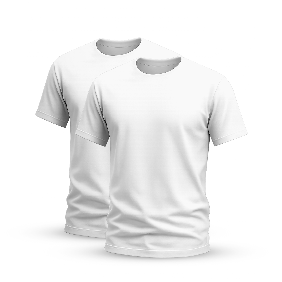 Camisetas Blancas Manga Corta Algodón Pack 2