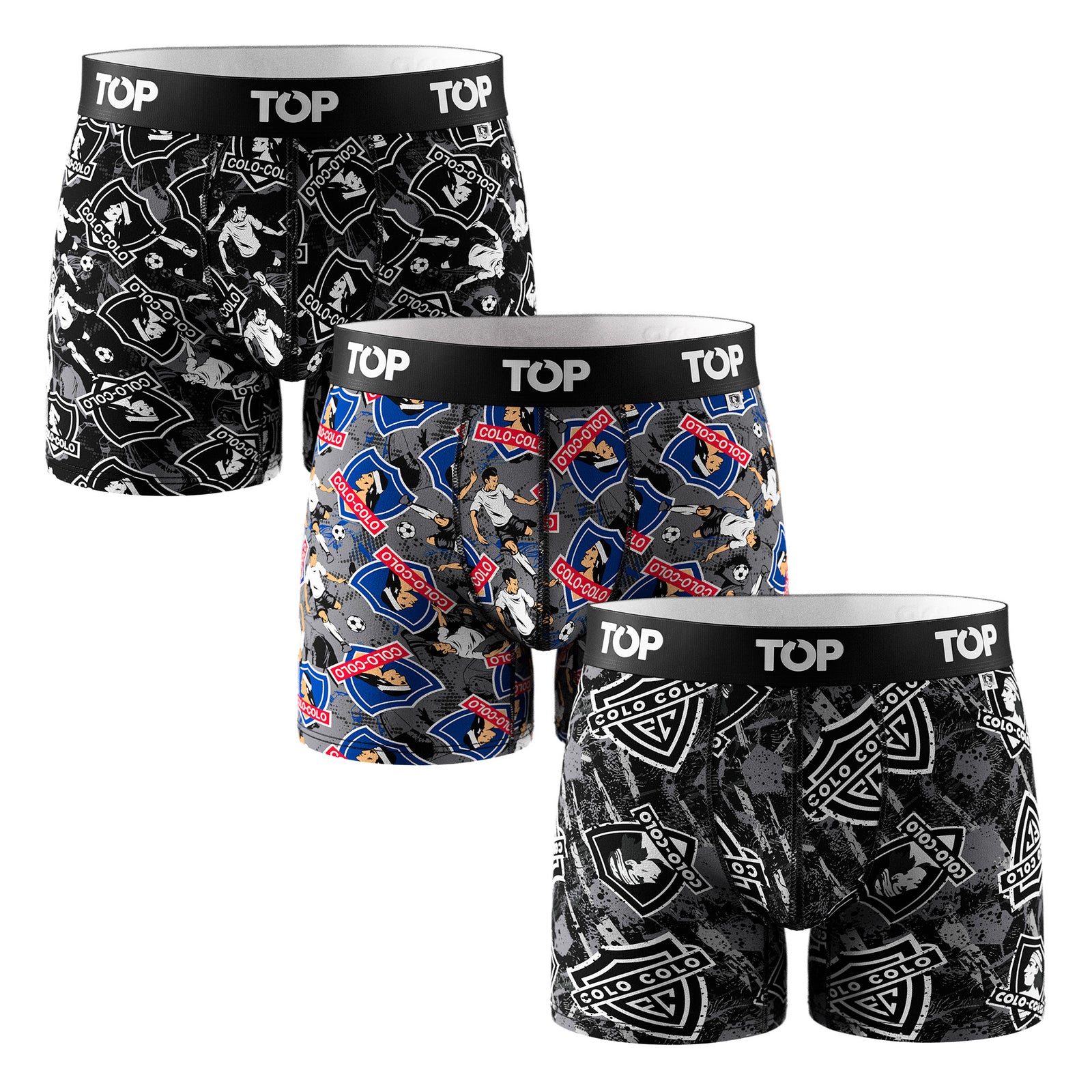 Bóxer Medio Algodón Colo-Colo Pack 3 C9