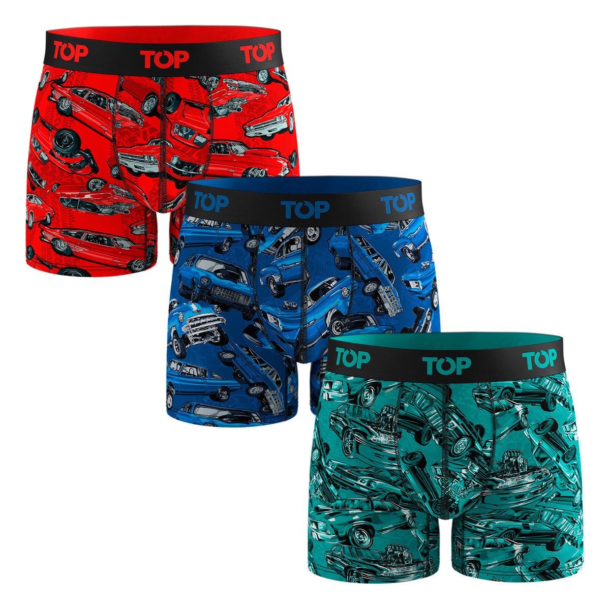 Bóxer Medio Algodón Pack 3 Motores C3