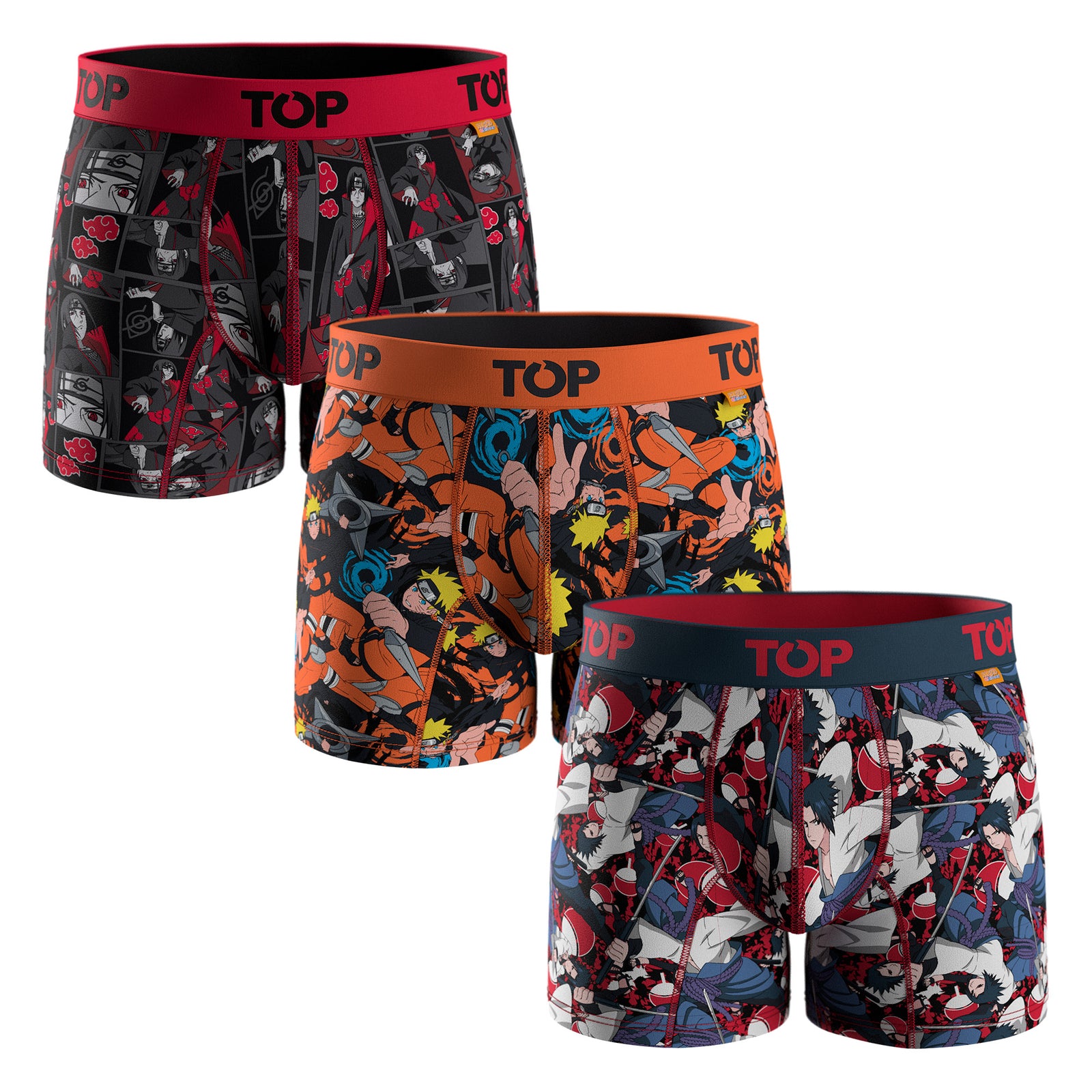 Bóxer Medio Algodón Naruto Shippūden Pack 3 C3