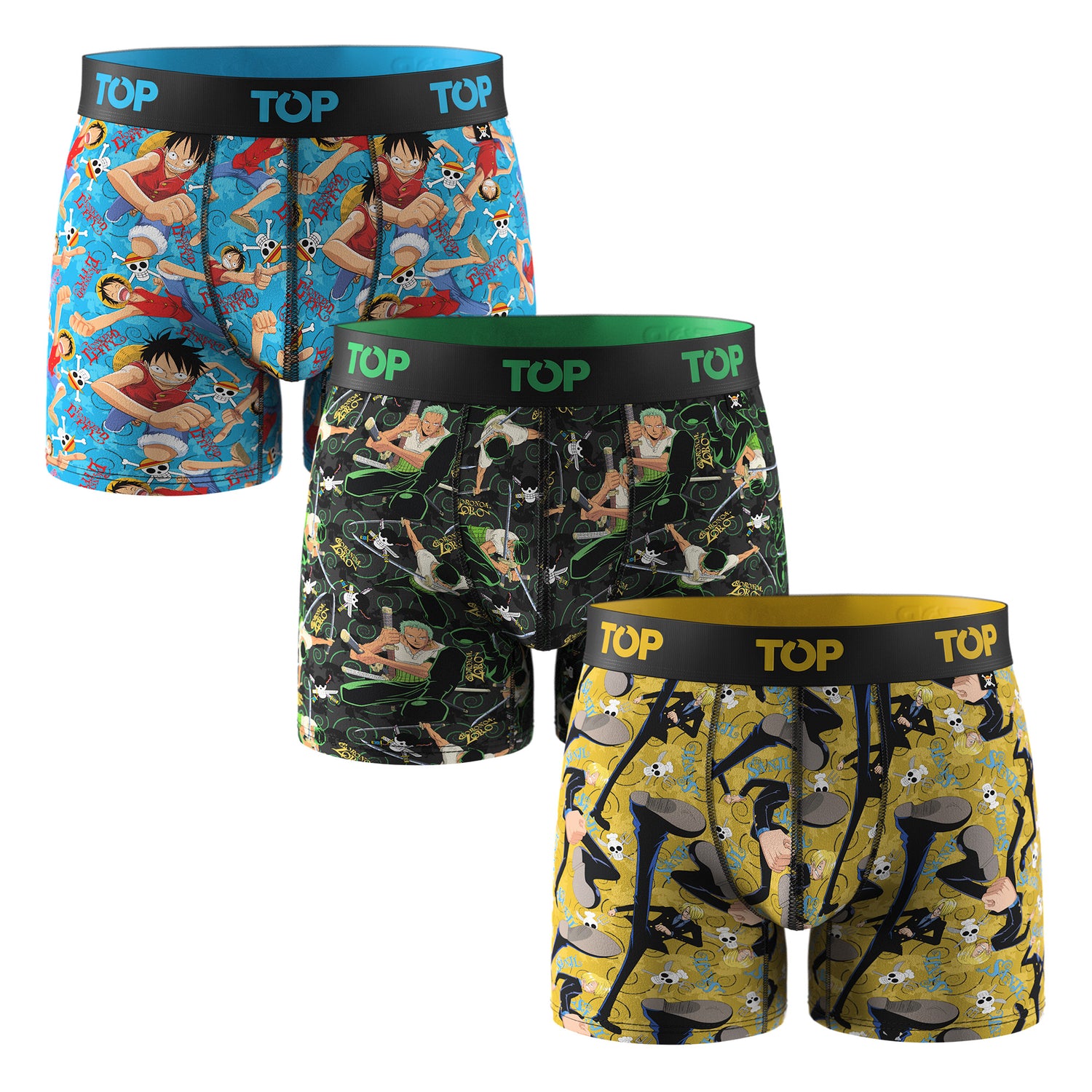 Bóxer Medio Algodón Pack 3 One Piece C1