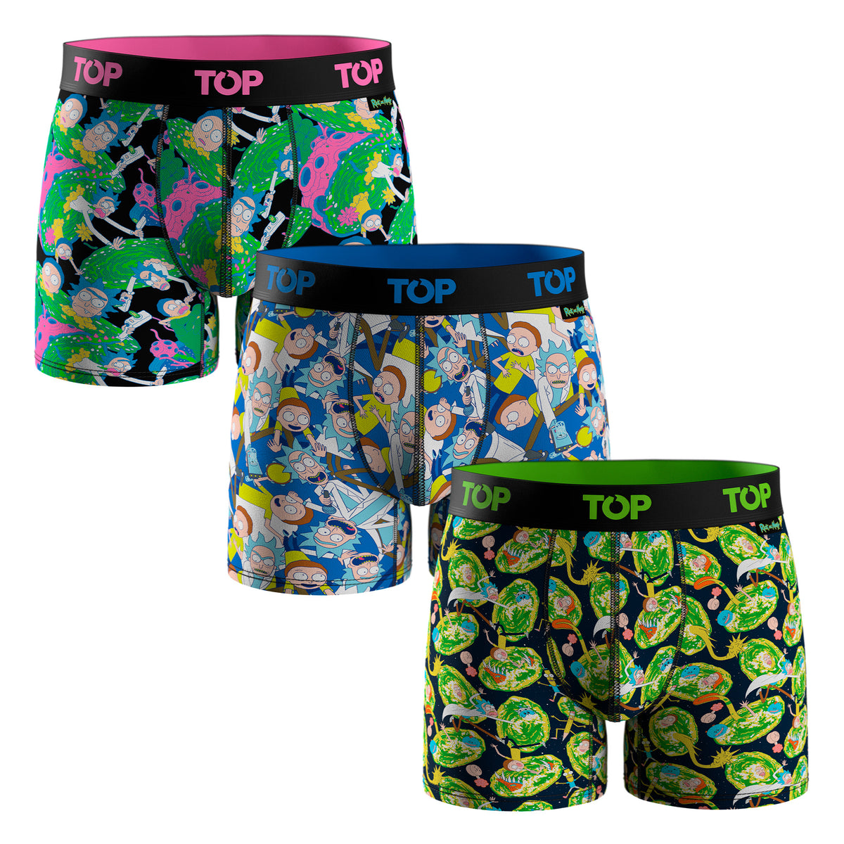 Bóxer Medio Algodón Pack 3 Rick and Morty C3
