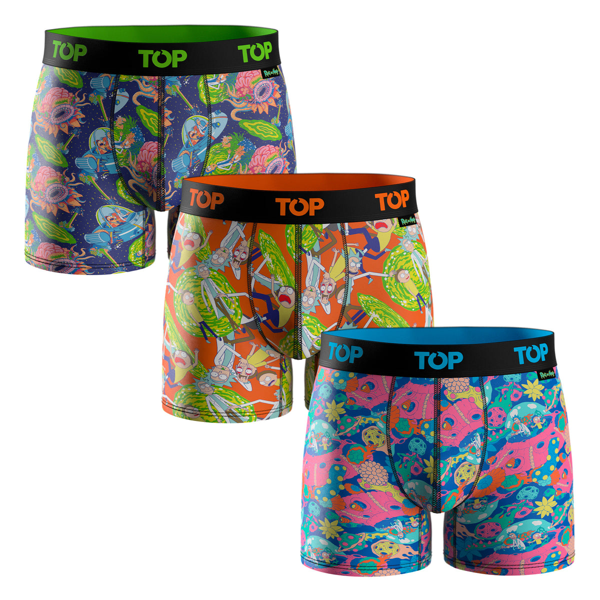 Bóxer Medio Microfibra Pack 3 Rick and Morty C1