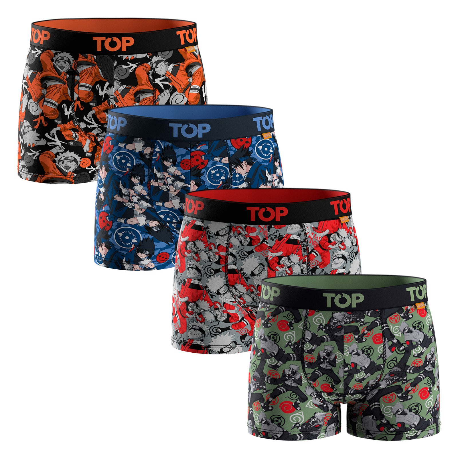 Bóxer Niño Algodón Naruto Pack 4 C3