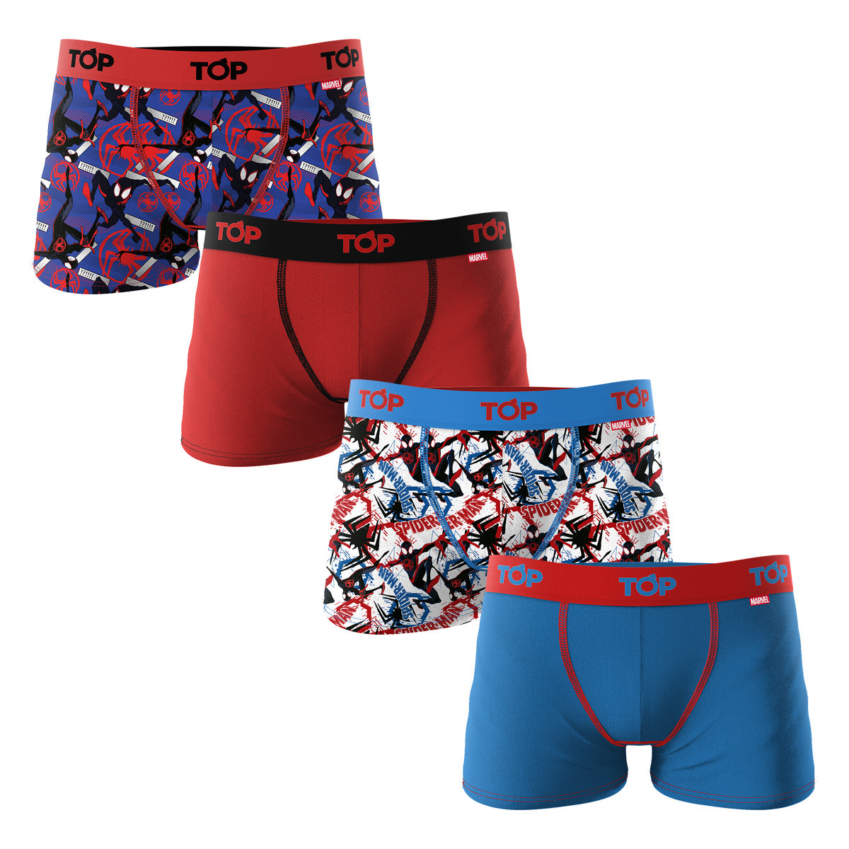 Bóxer Niño Algodón Marvel Pack 4 C10