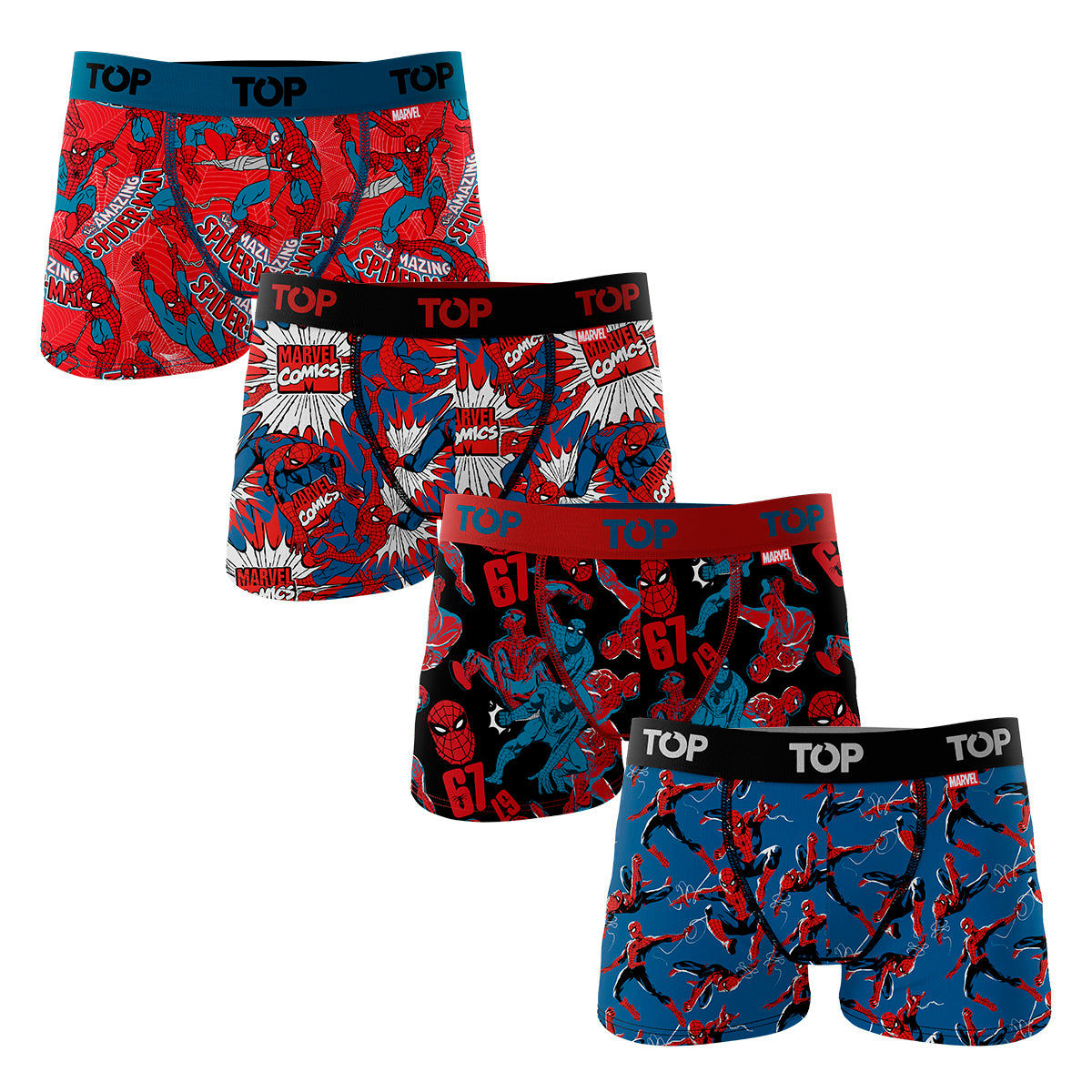 Bóxer Niño Algodón Marvel Pack 4 C16