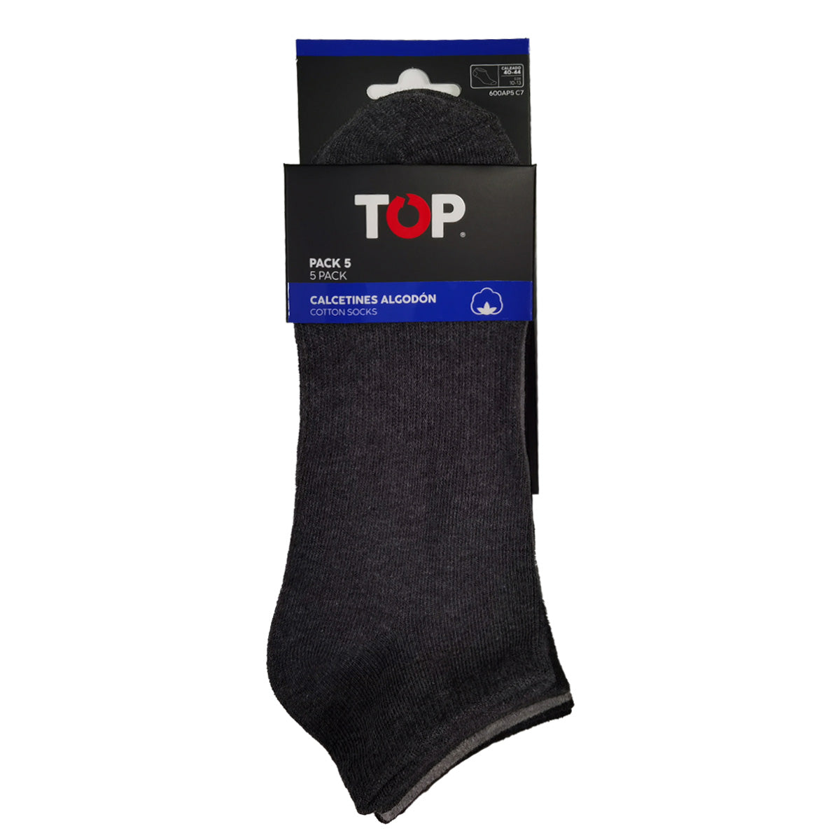 Calcetín Algodón Tobillero Pack 5 C7