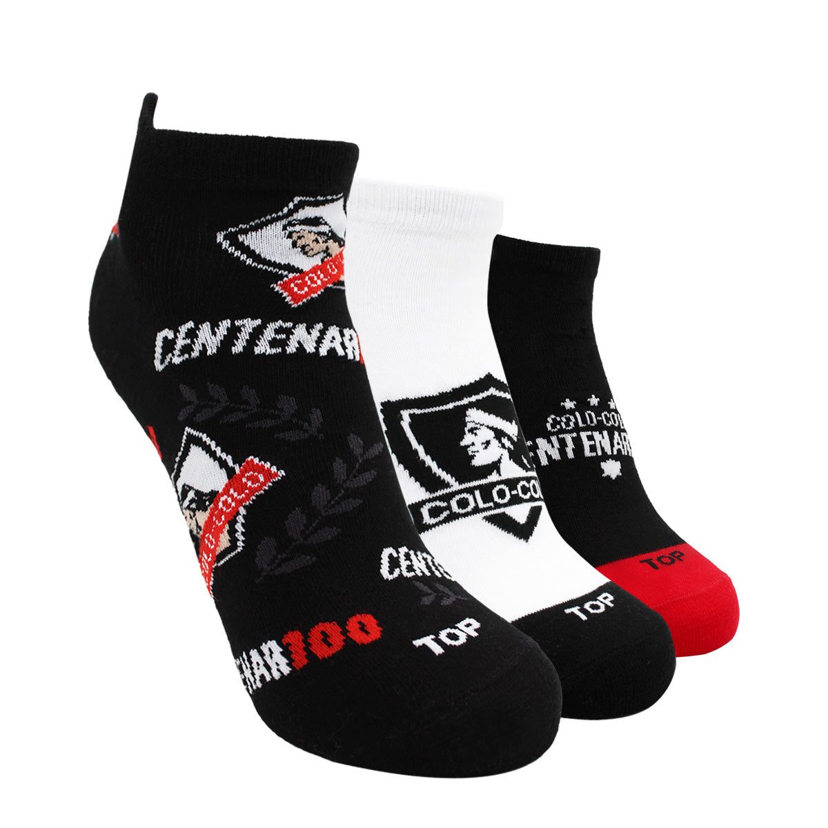 Calcetines Tobilleros Algodón Pack 3 Colo-Colo C1