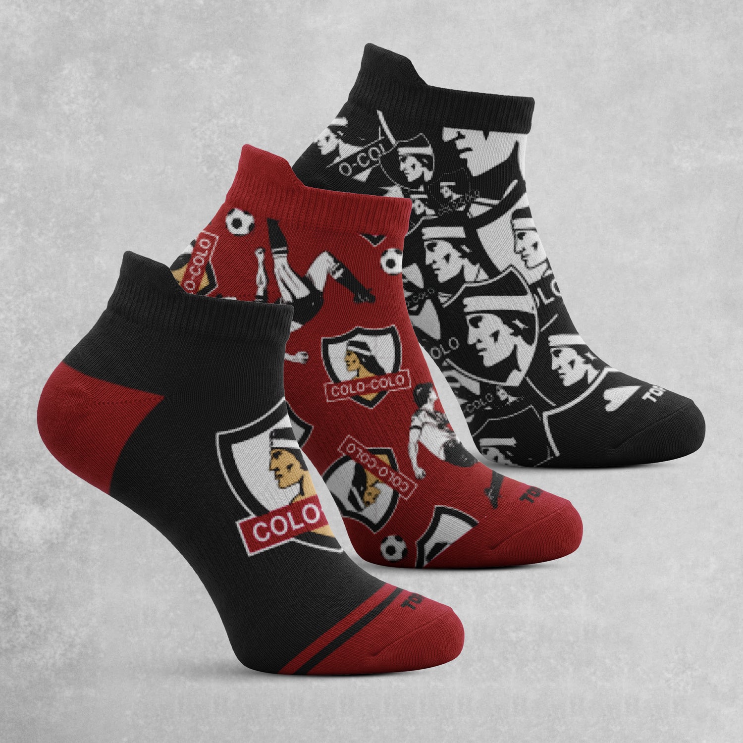 Calcetines Tobilleros Algodón Pack 3 Colo-Colo C4