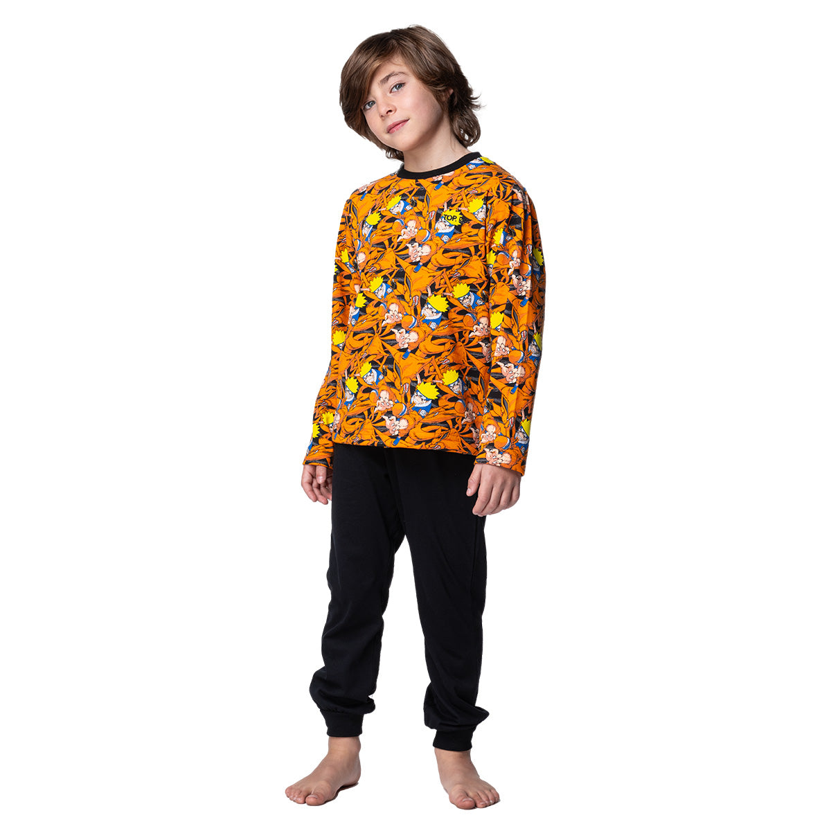Pijama Largo Niño Invierno Algodón Naruto C1