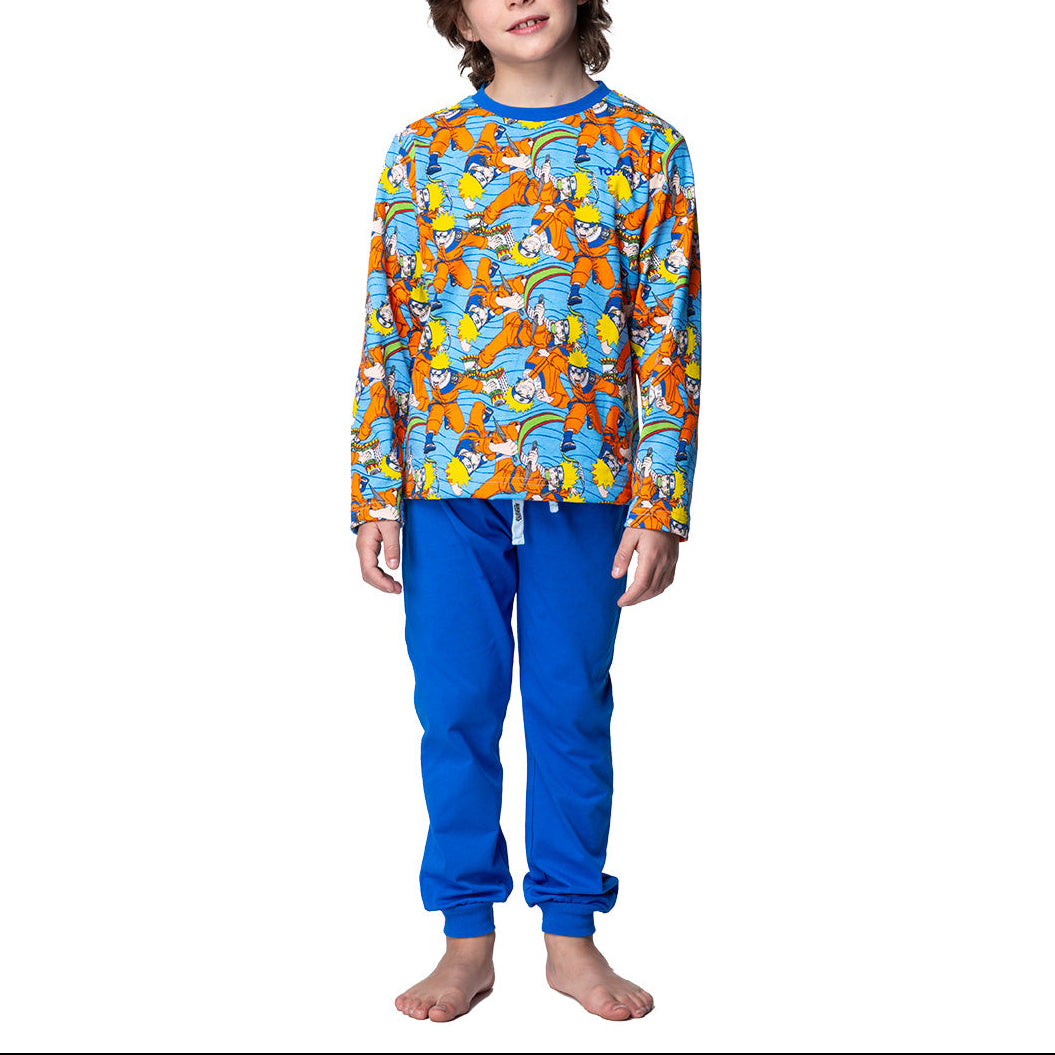 Pijama Largo Niño Invierno Algodón Naruto C2