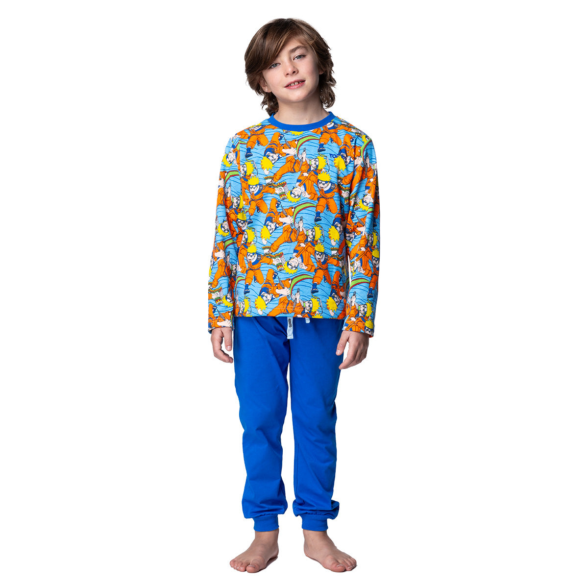 Pijama Largo Niño Invierno Algodón Naruto C2