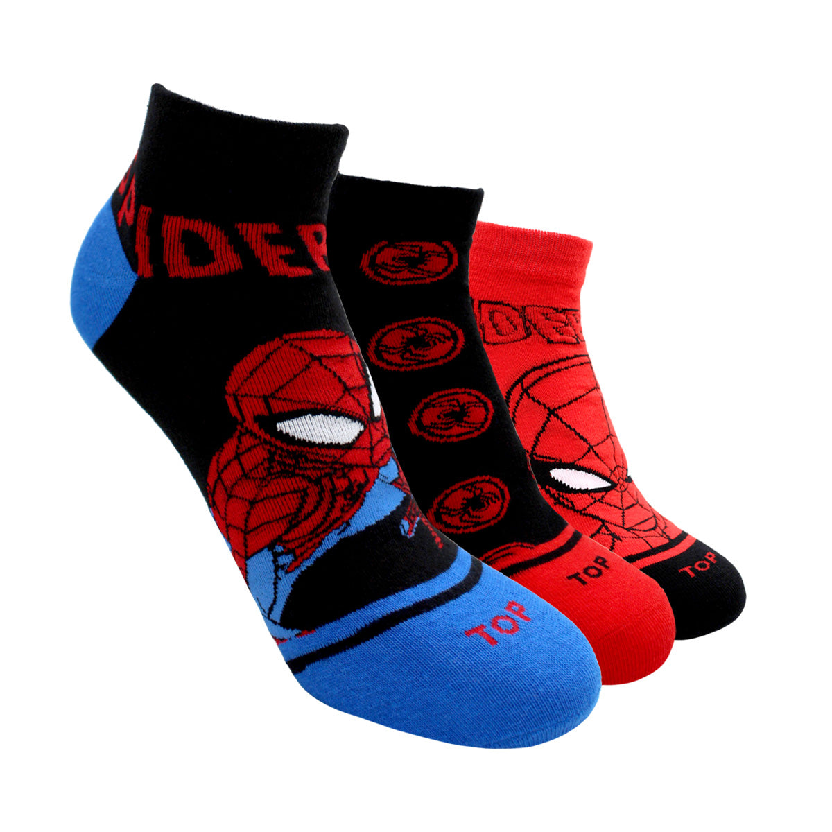 Calcetines Cortos Algodón Niños Pack 3 Spider-Man C4