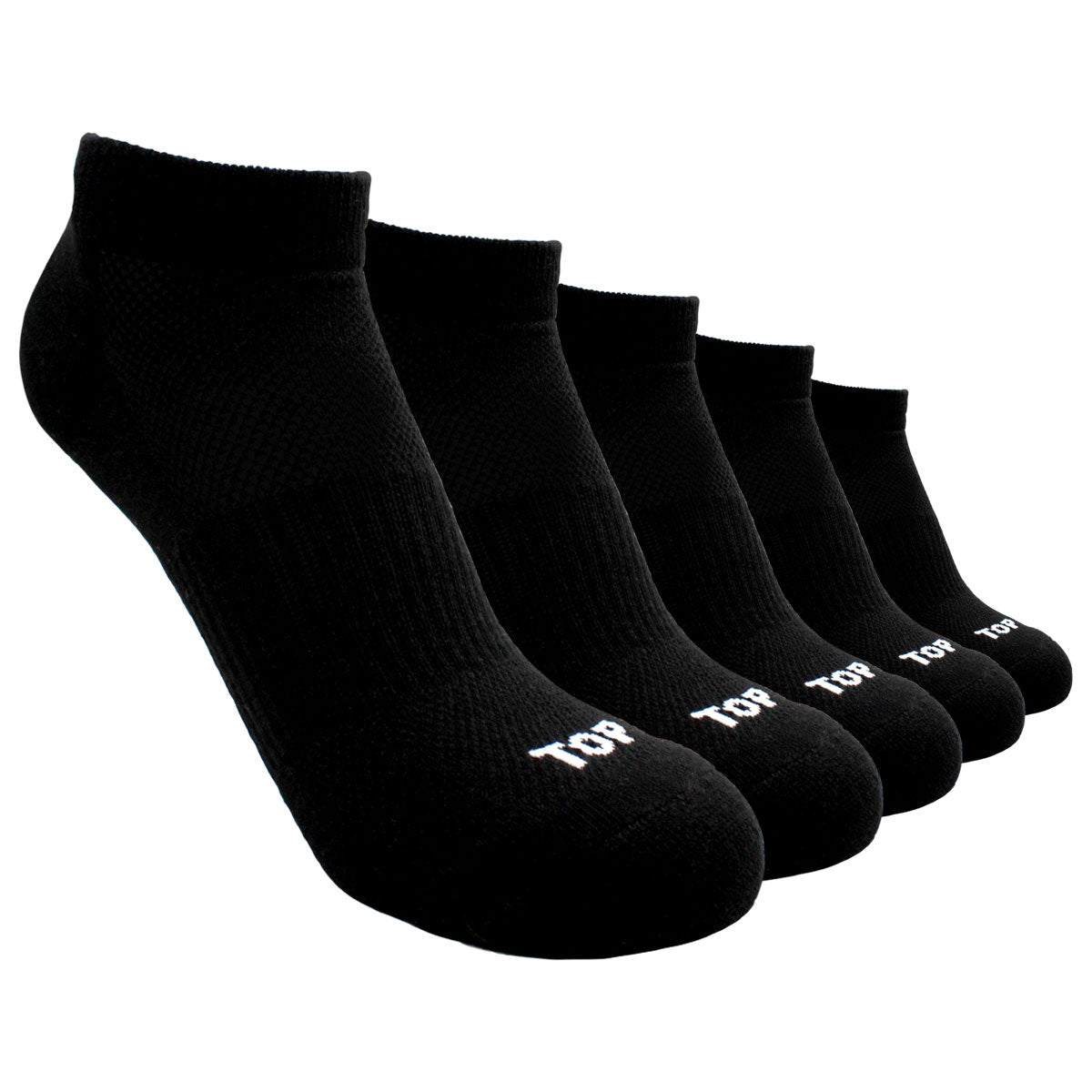 Calcetines Niño Deportivos Tobilleros Negros Pack 5 C1