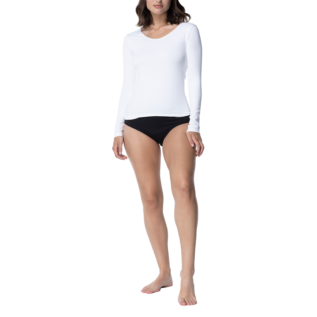 Camiseta Microfibra Manga Larga Mujer C2 Escote Redondo