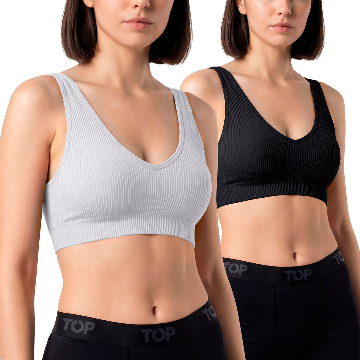 Pack 2 Petos Mujer Microfibra Con Relleno C2