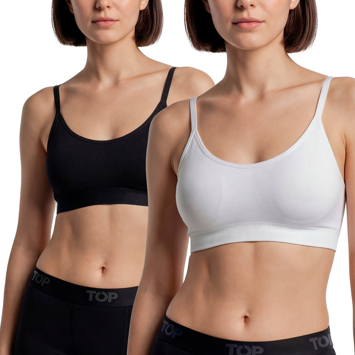 Pack 2 Petos Mujer Microfibra Bretel Delgado C2