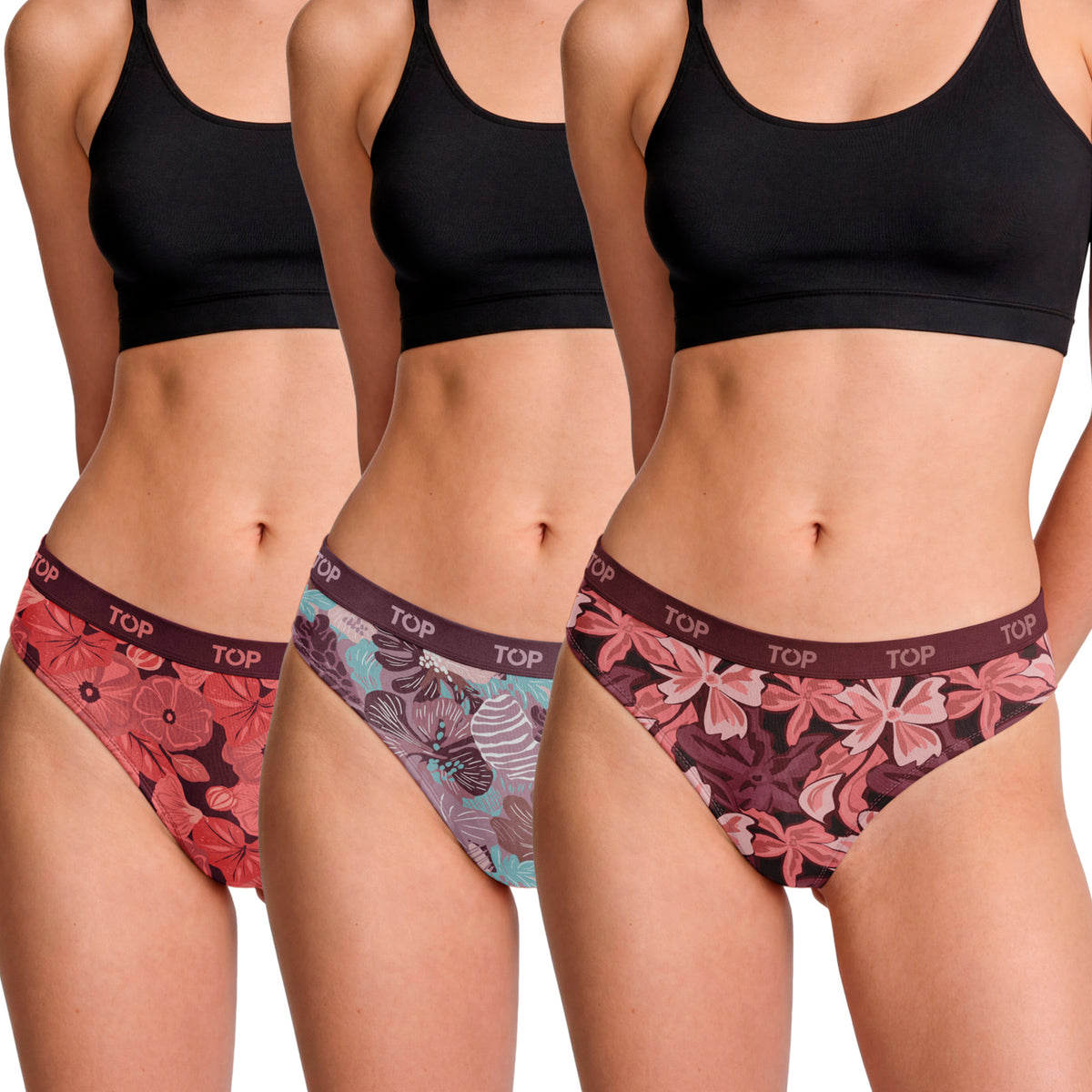 Calzón Bikini Algodón Pack 3 Colección Favs C1