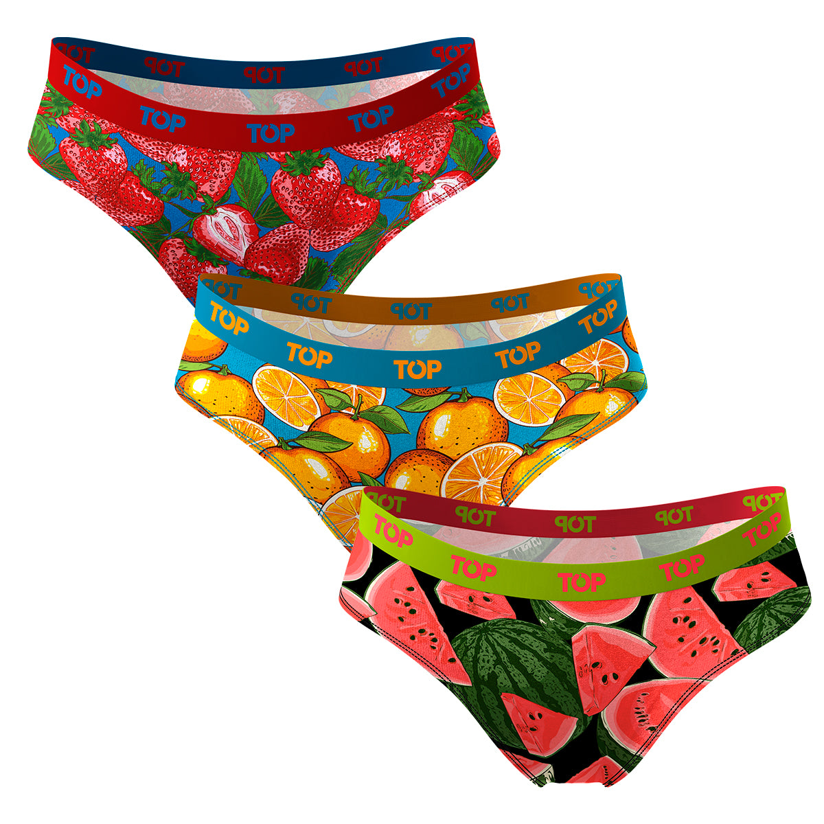 Calzón Bikini Algodón Pack 3 Icónicos - Juicy Fruits C3