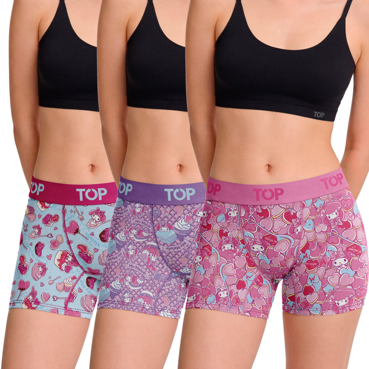 Bóxer Medio MUJER Algodón Pack 3 My Melody C13