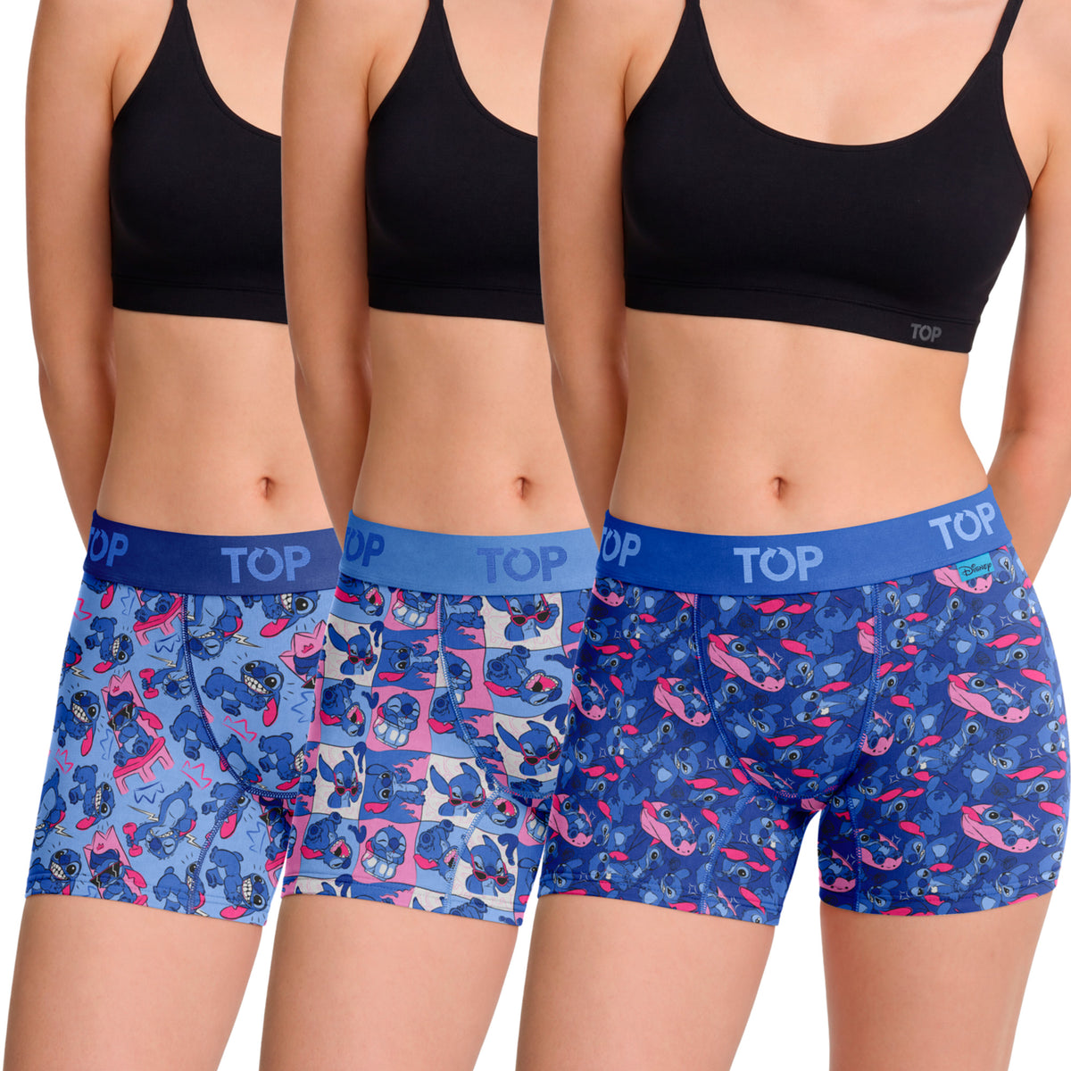 Bóxer Medio MUJER Algodón Pack 3 Stitch C9