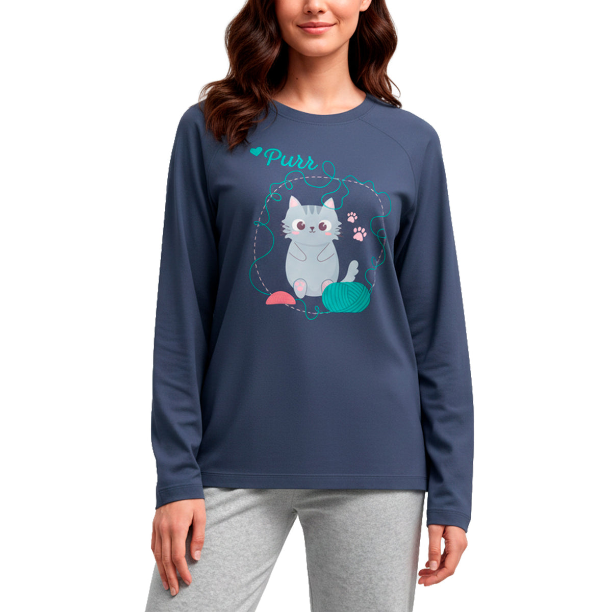 Pijama Invierno Mujer Algodón C4