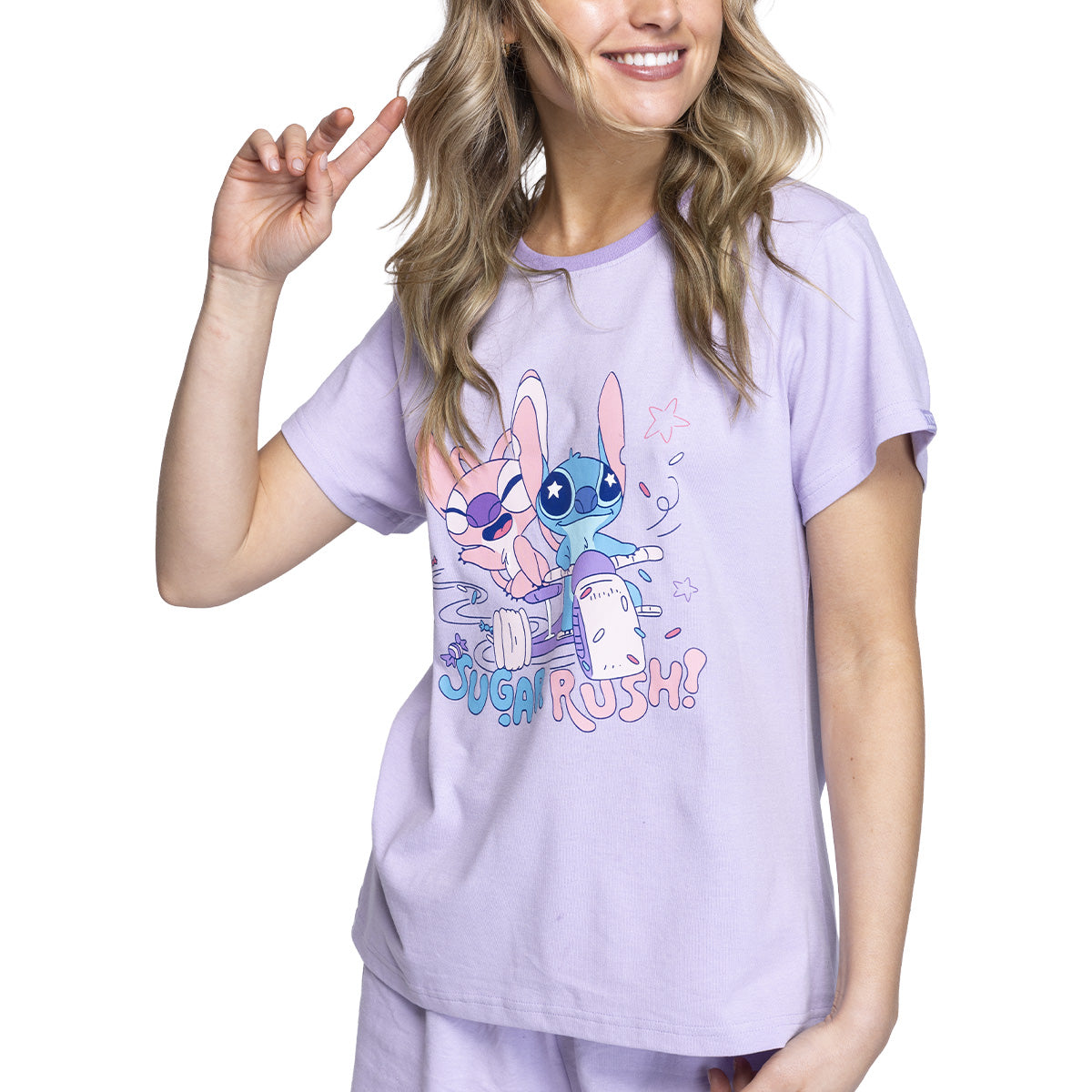 Pijama Mujer Algodón Verano Stitch C2