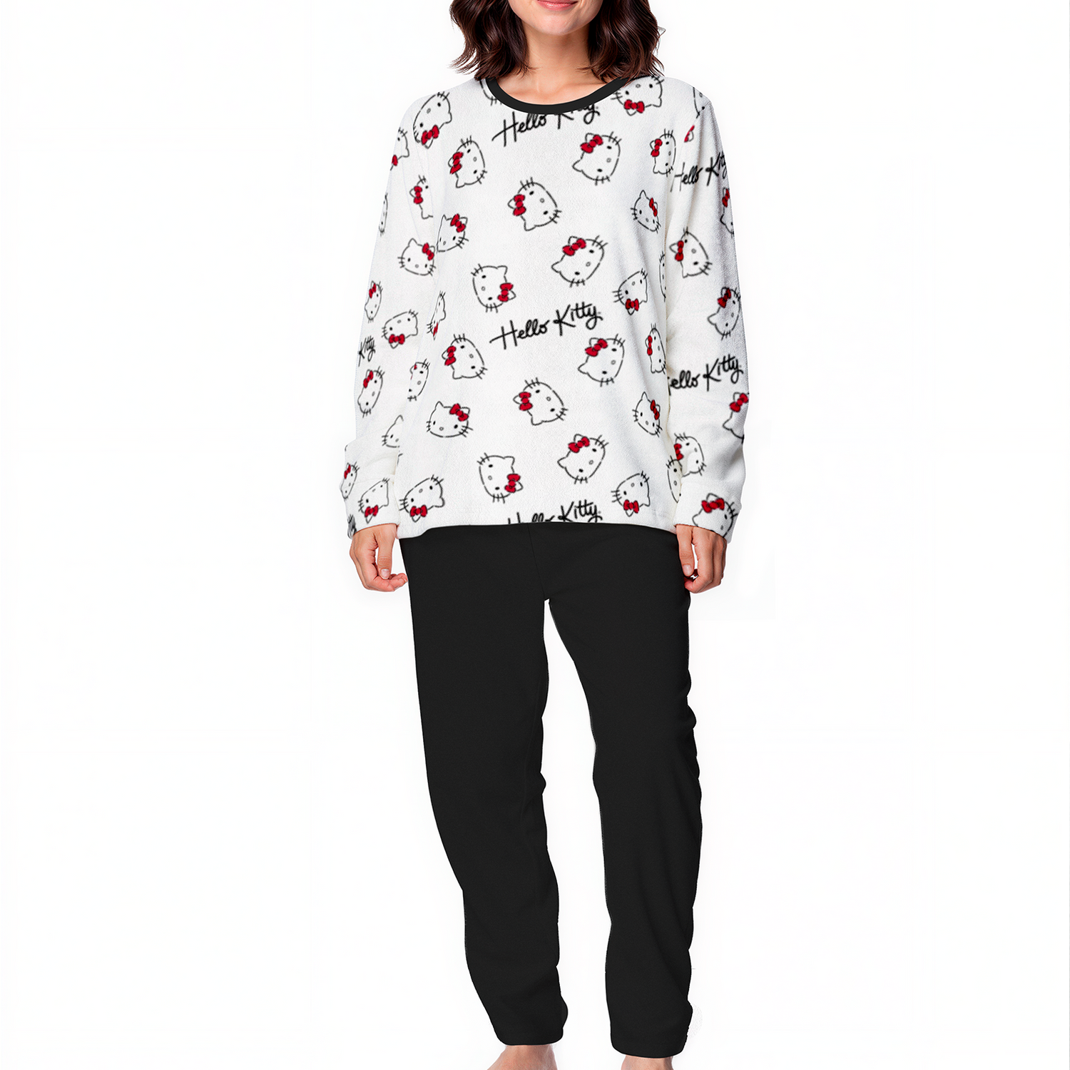Pijama Invierno Mujer Micropolar Hello Kitty C1