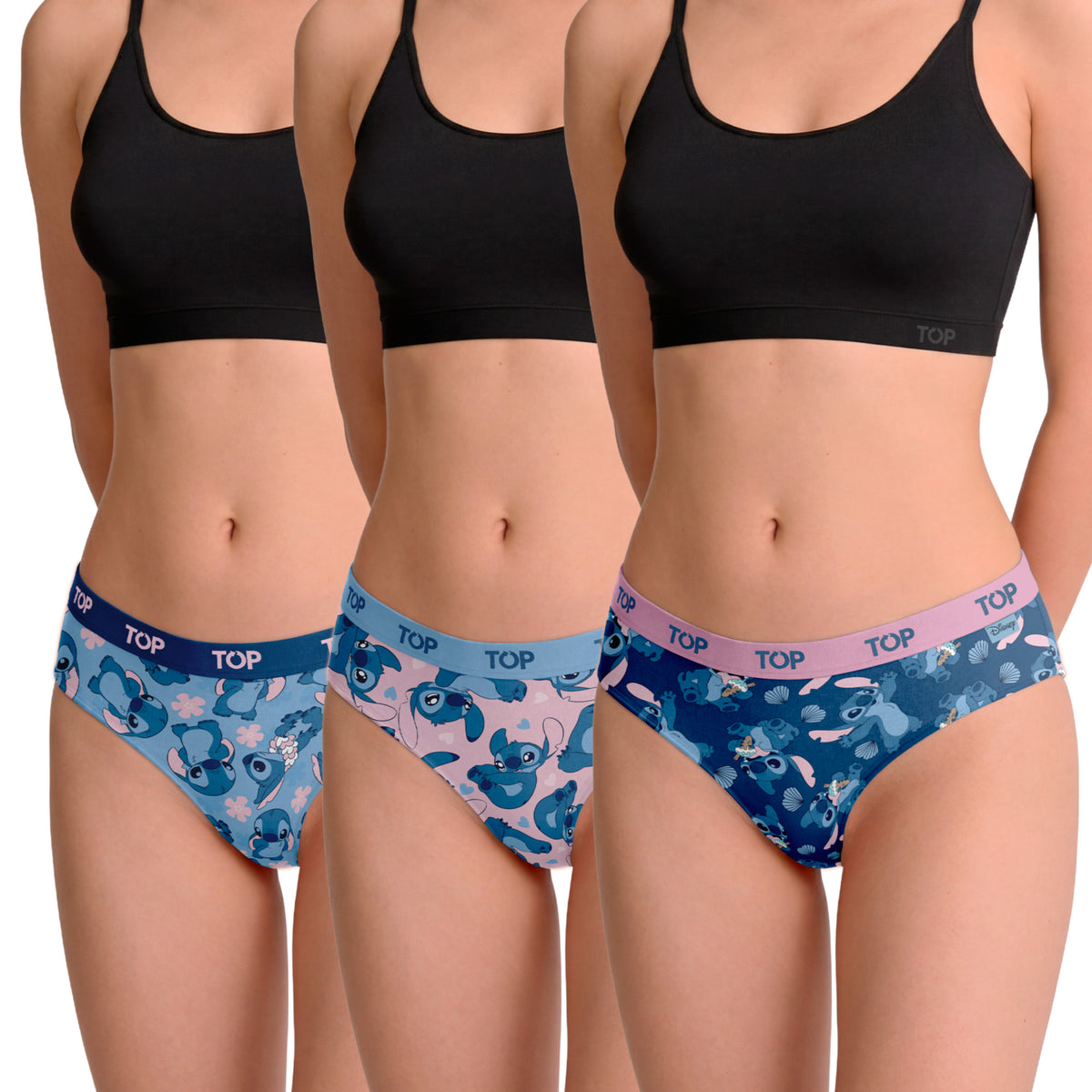 Calzón Culotte Algodón Pack 3 Stitch C1