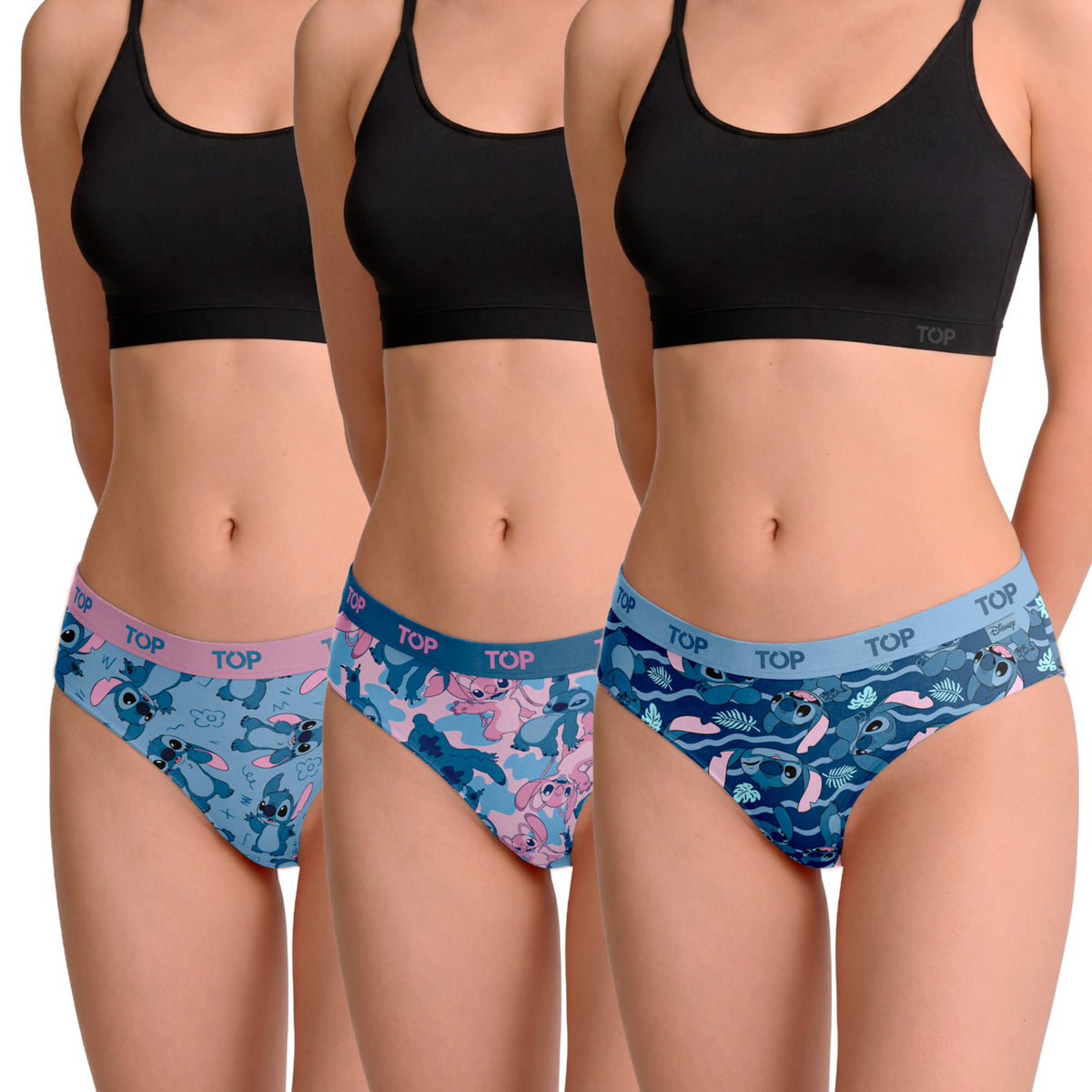 Calzón Culotte Algodón Pack 3 Stitch C2
