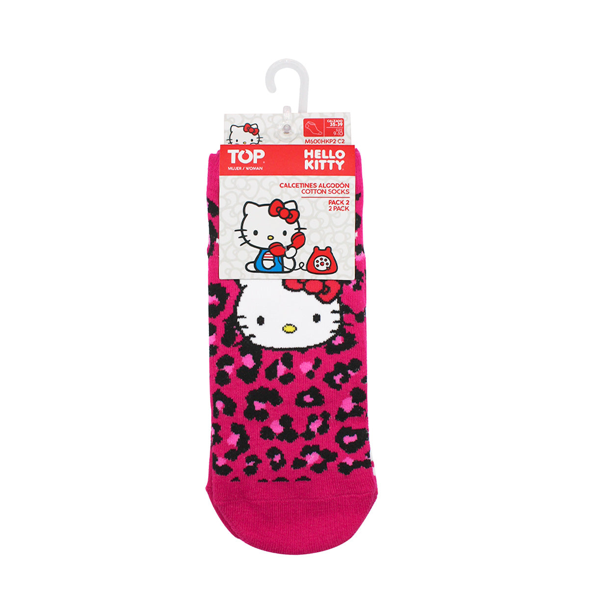 Calcetines Tobilleros Mujer Algodón Pack 2 Hello Kitty C2