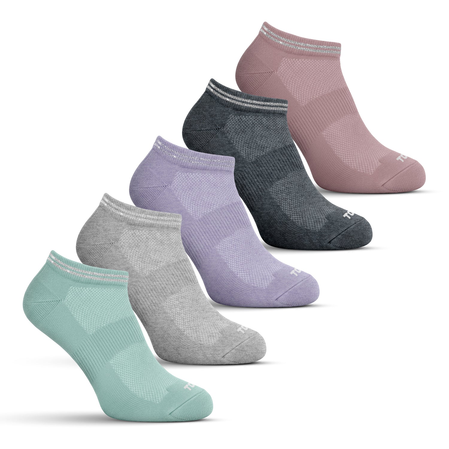 Calcetines Deportivos Tobilleros Mujer Pack 5 Con Lurex C4