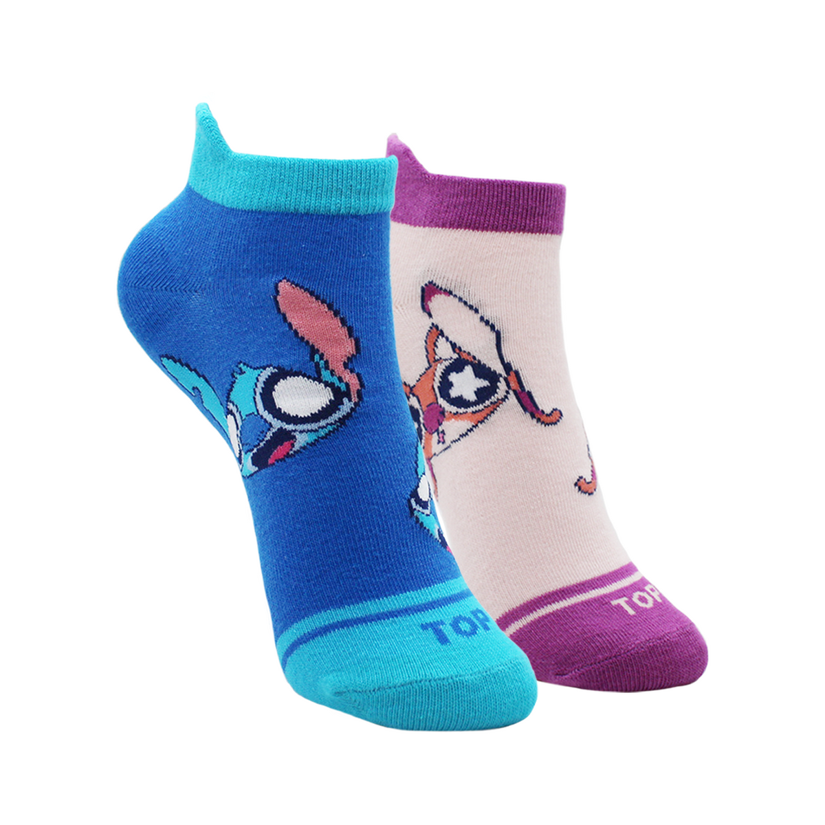 Calcetines Tobilleros Mujer Algodón Pack 2 Stitch C4