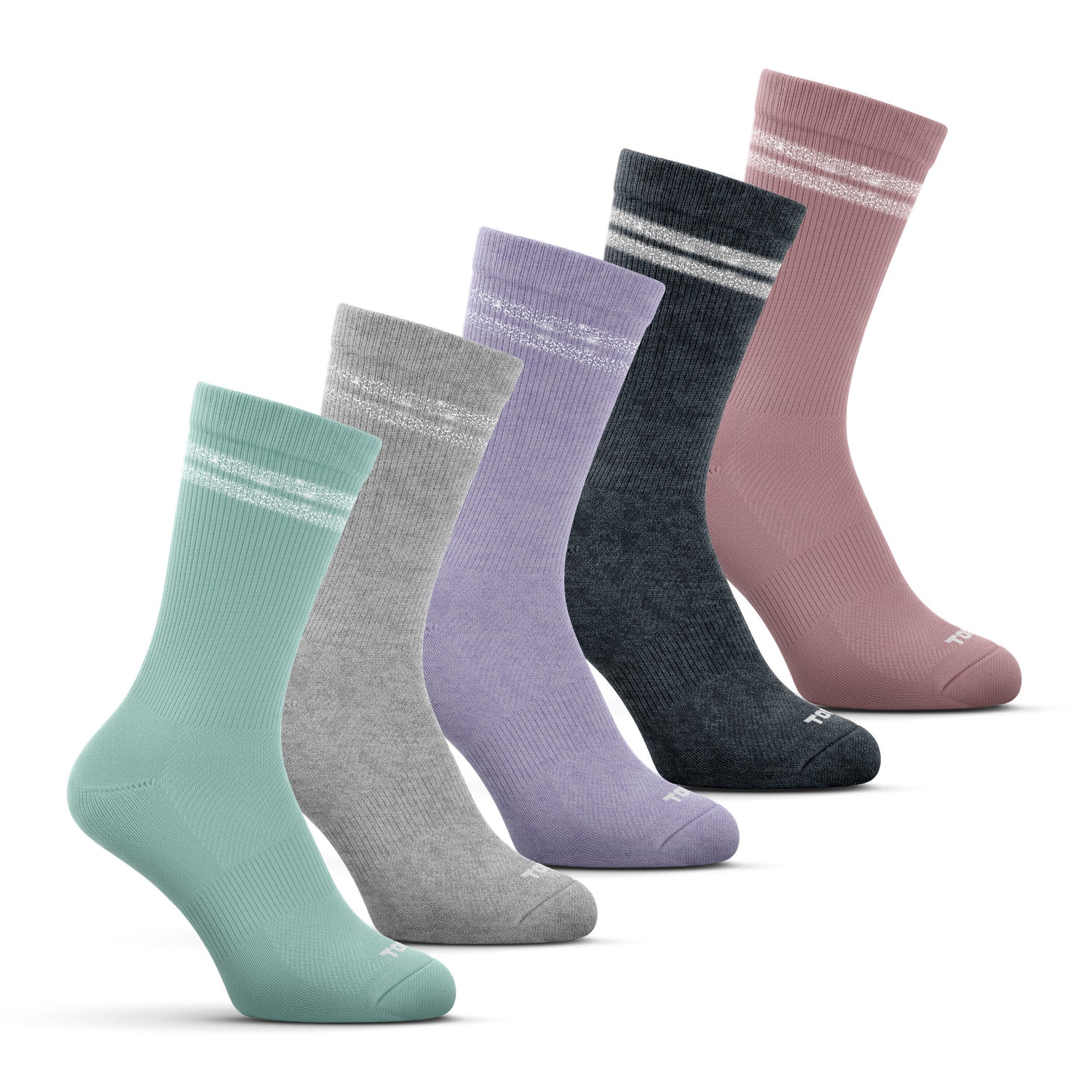 Calcetines Mujer Deportivos Media Caña Con Lurex Pack 5 C2