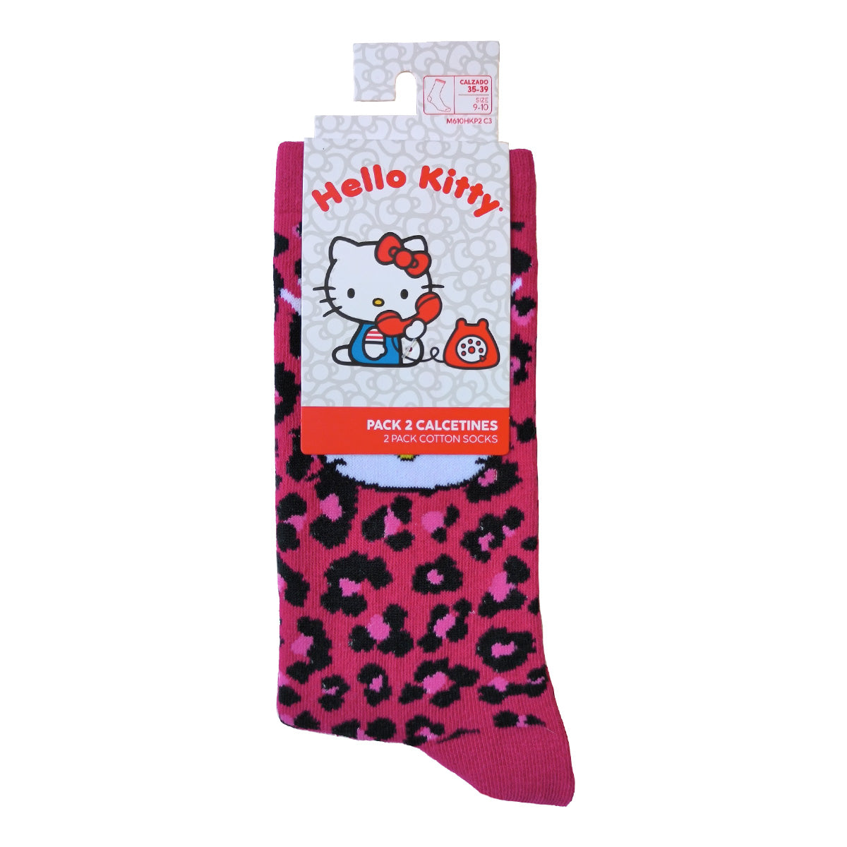 Calcetines Largos Mujer Algodón Pack 2 Hello Kitty C3