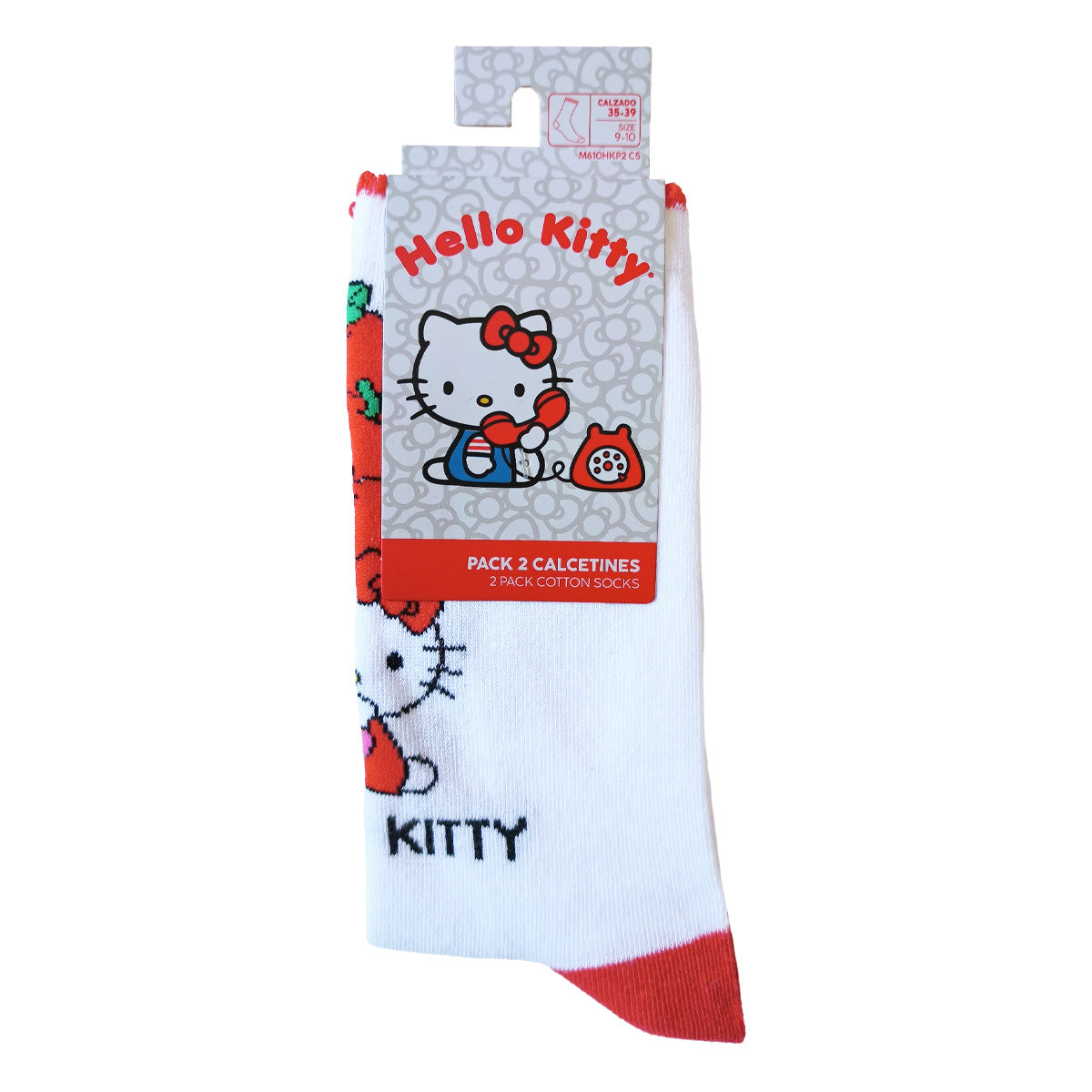 Calcetines Largos Mujer Algodón Pack 2 Hello Kitty C5