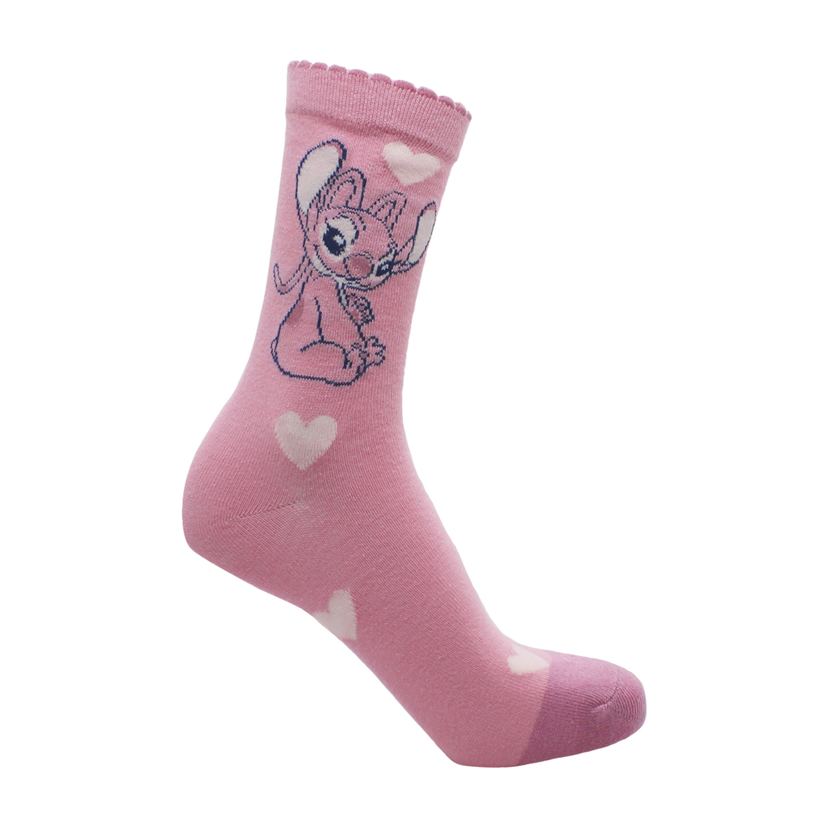 Calcetines Largos Mujer Algodón Pack 2 Stitch C1