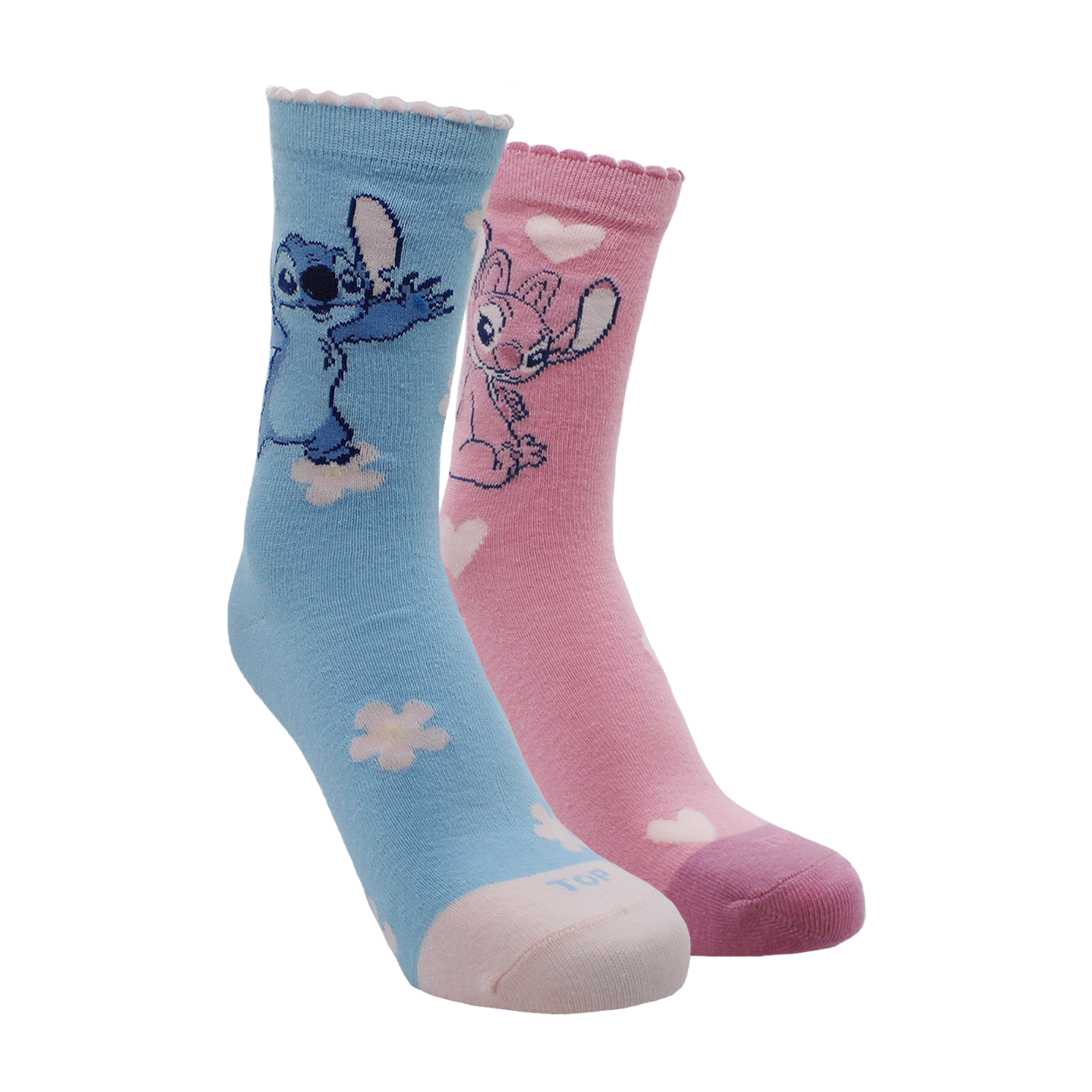 Calcetines Largos Mujer Algodón Pack 2 Stitch C1