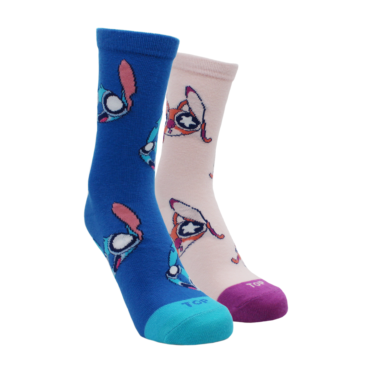 Calcetines Largos Mujer Algodón Pack 2 Stitch C4