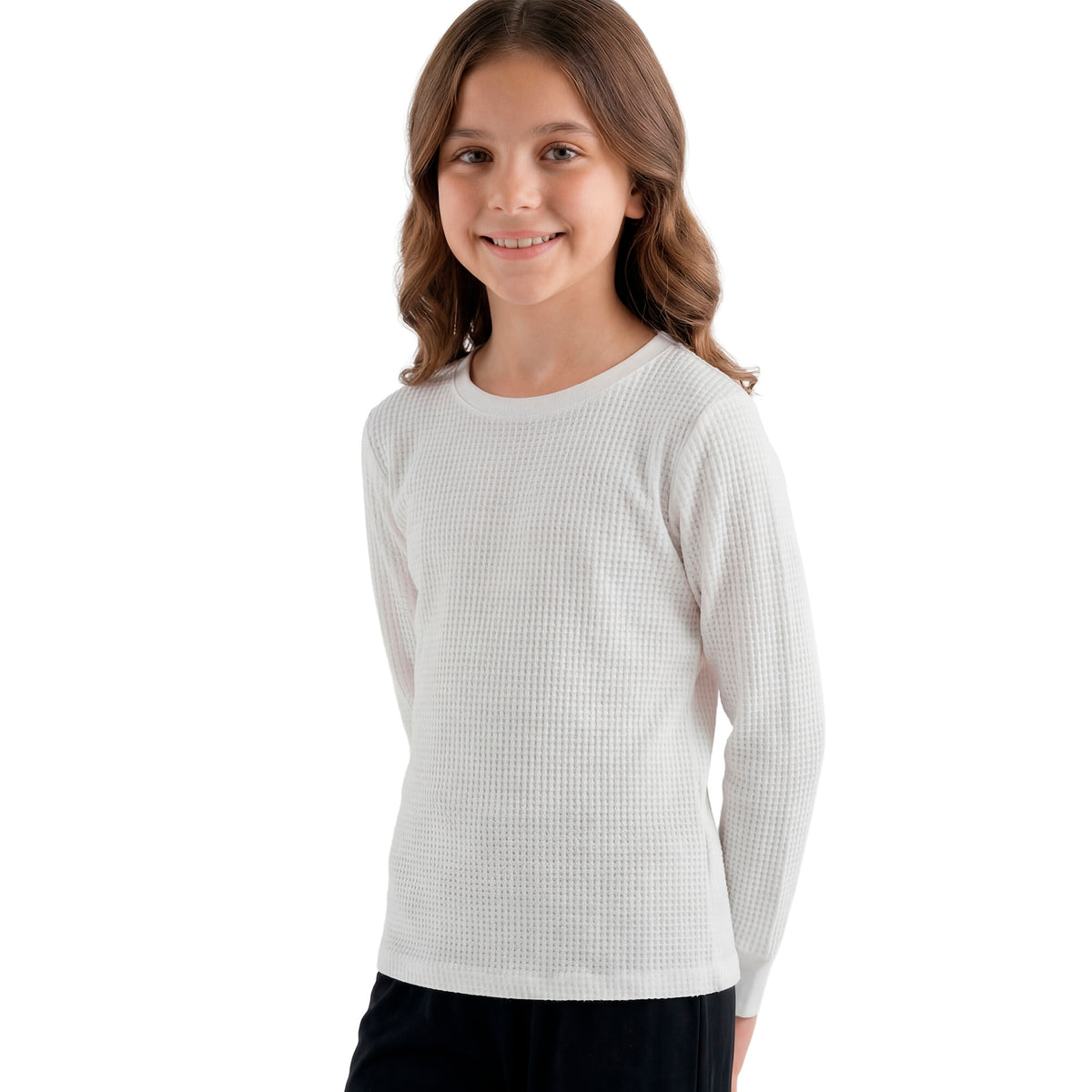Camisetas Blancas Pack 2 Manga Larga Niña C1
