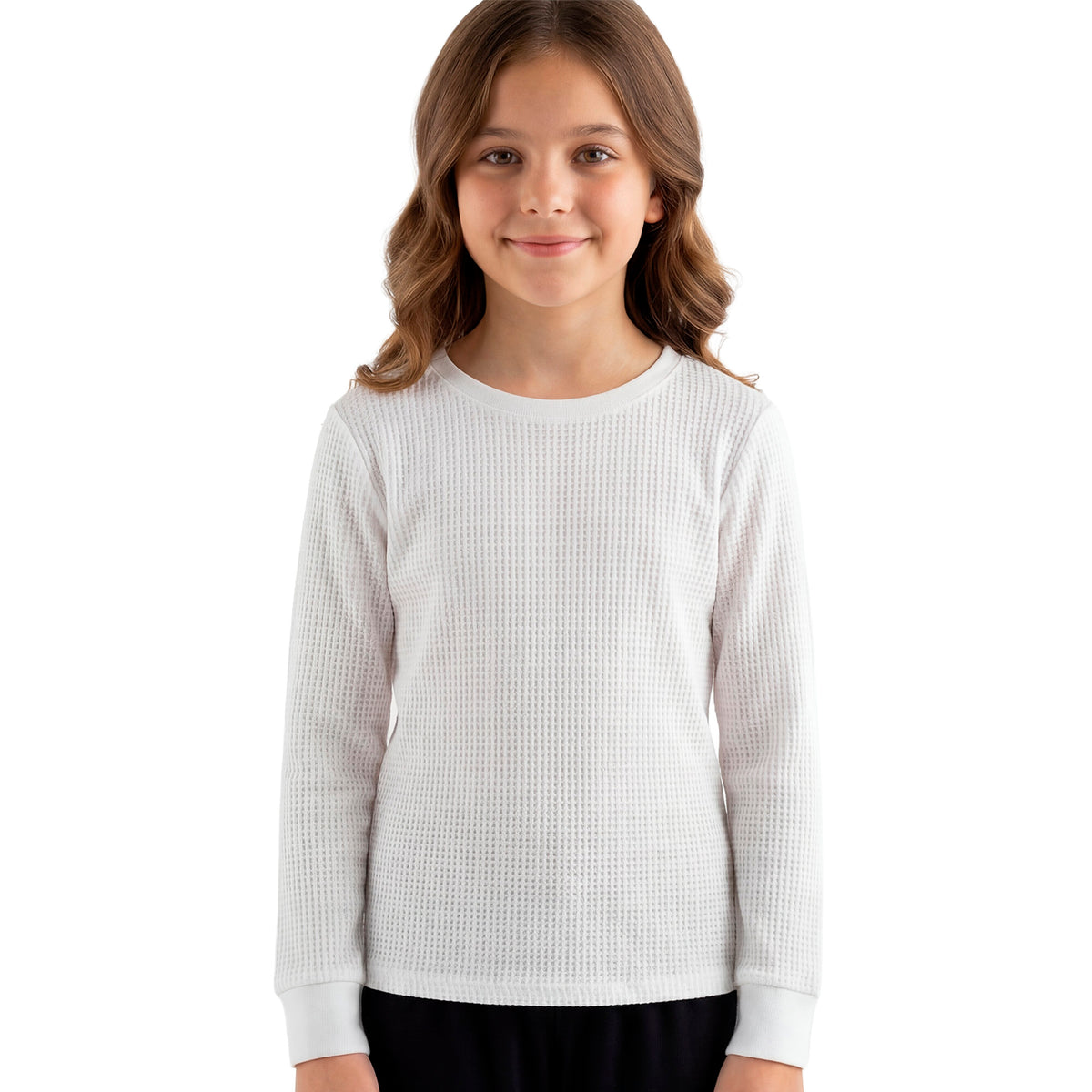 Camisetas Blancas Pack 2 Manga Larga Niña C1