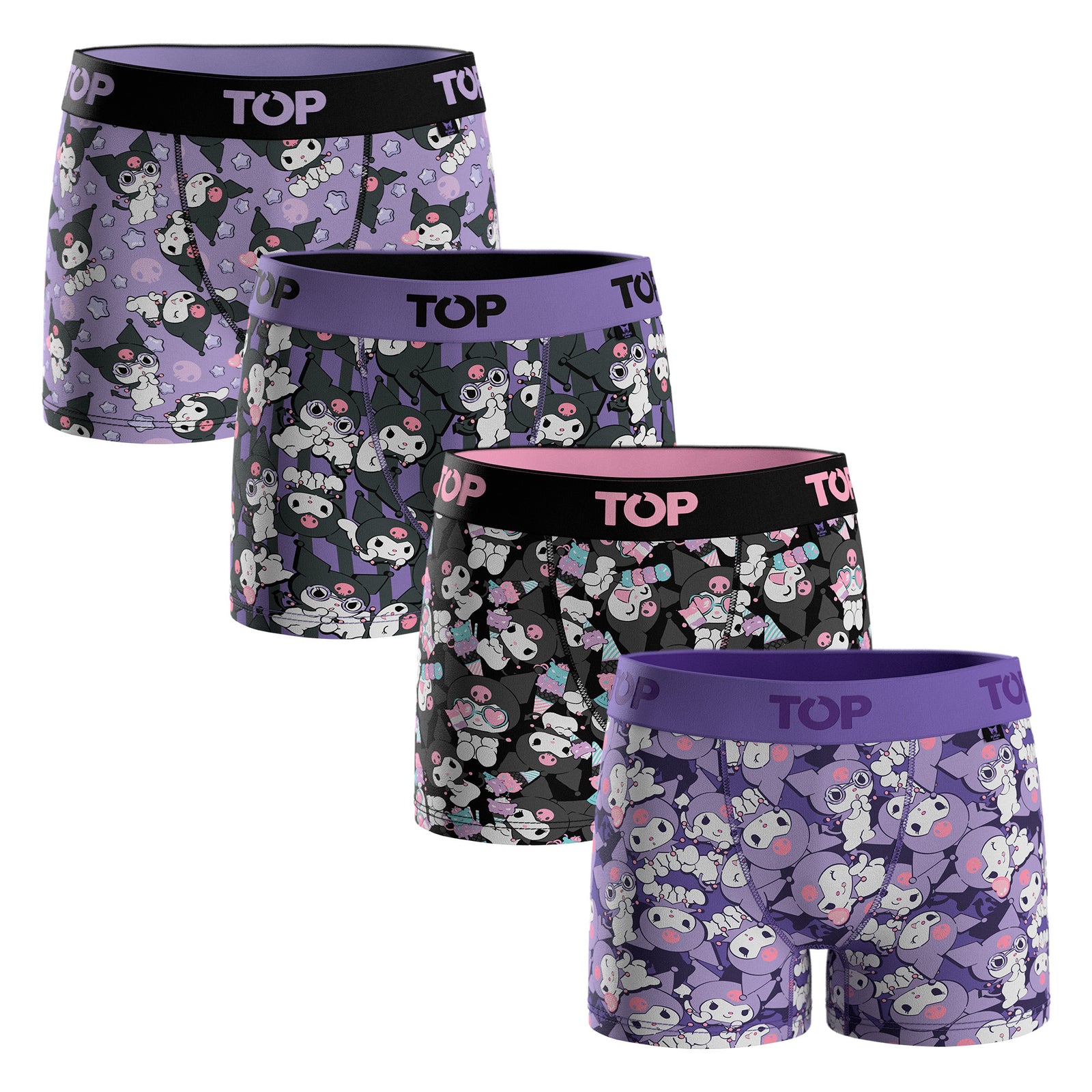 Bóxer Medio NIÑA Algodón Pack 4 Kuromi C3