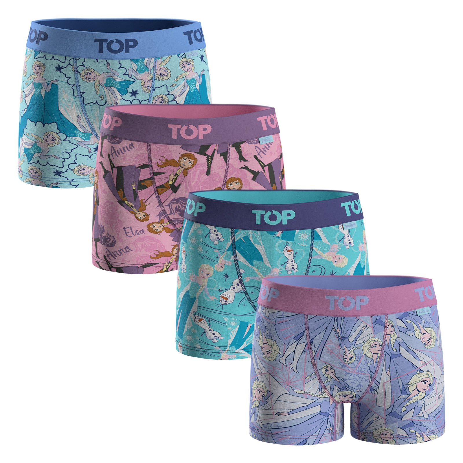 Bóxer Medio NIÑA Algodón Pack 4 Frozen C1