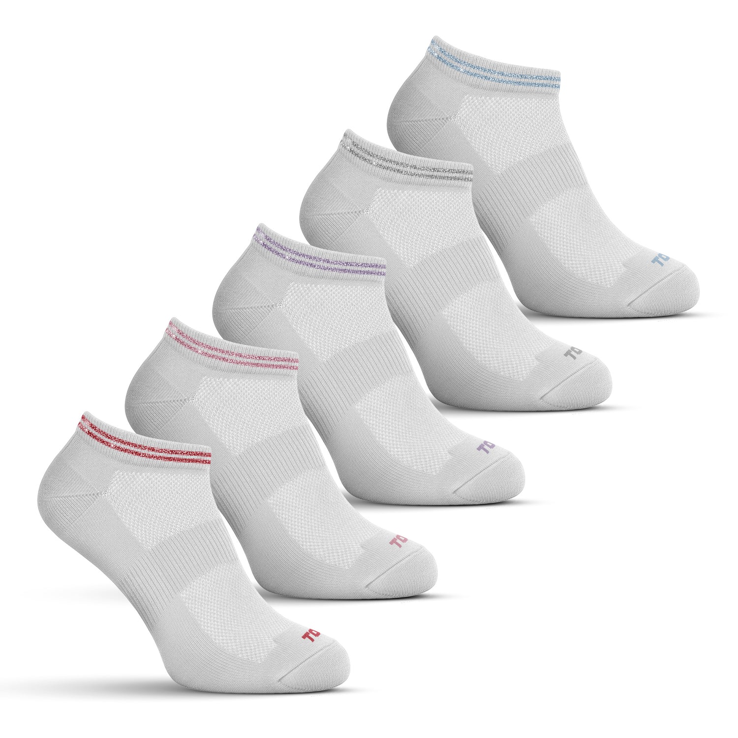 Calcetines Niña Deportivos Cortos Con Lurex Pack 5 C2