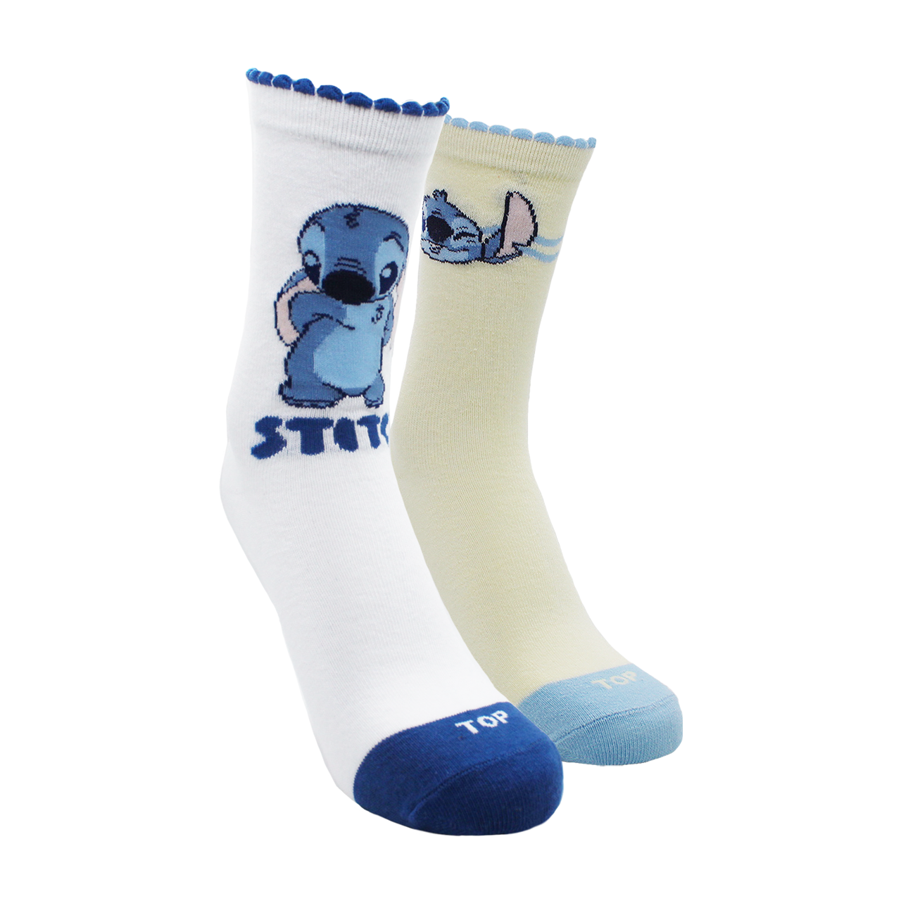 Calcetines Largos Niña Algodón Pack 2 Stitch C2