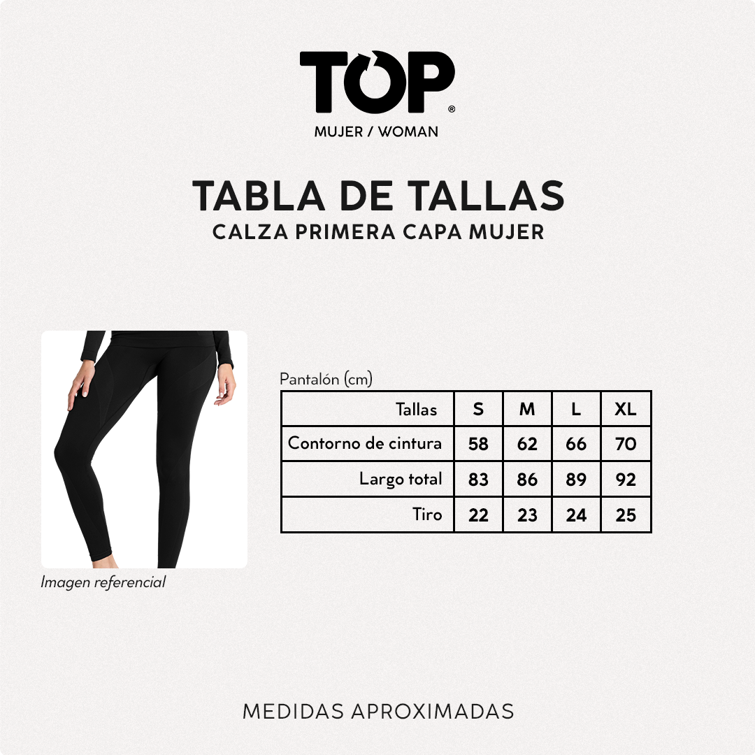 Calza Deportiva Primera Capa Microfibra Mujer