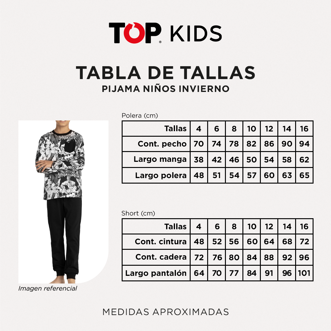 Pijama Largo Invierno Niño Algodón Marvel C2