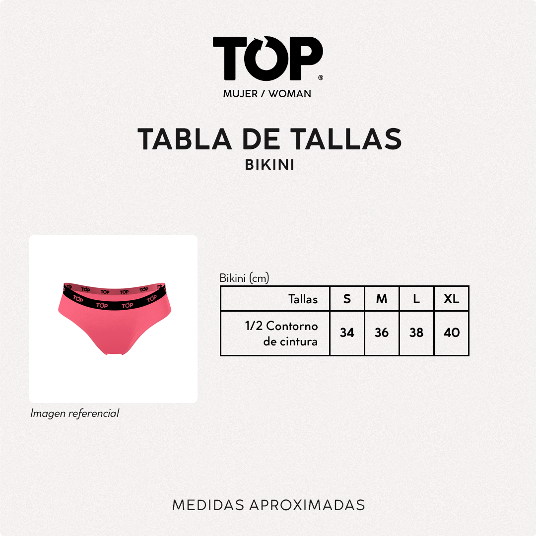 Calzón Bikini Algodón Pack 3 Colección Skins C1