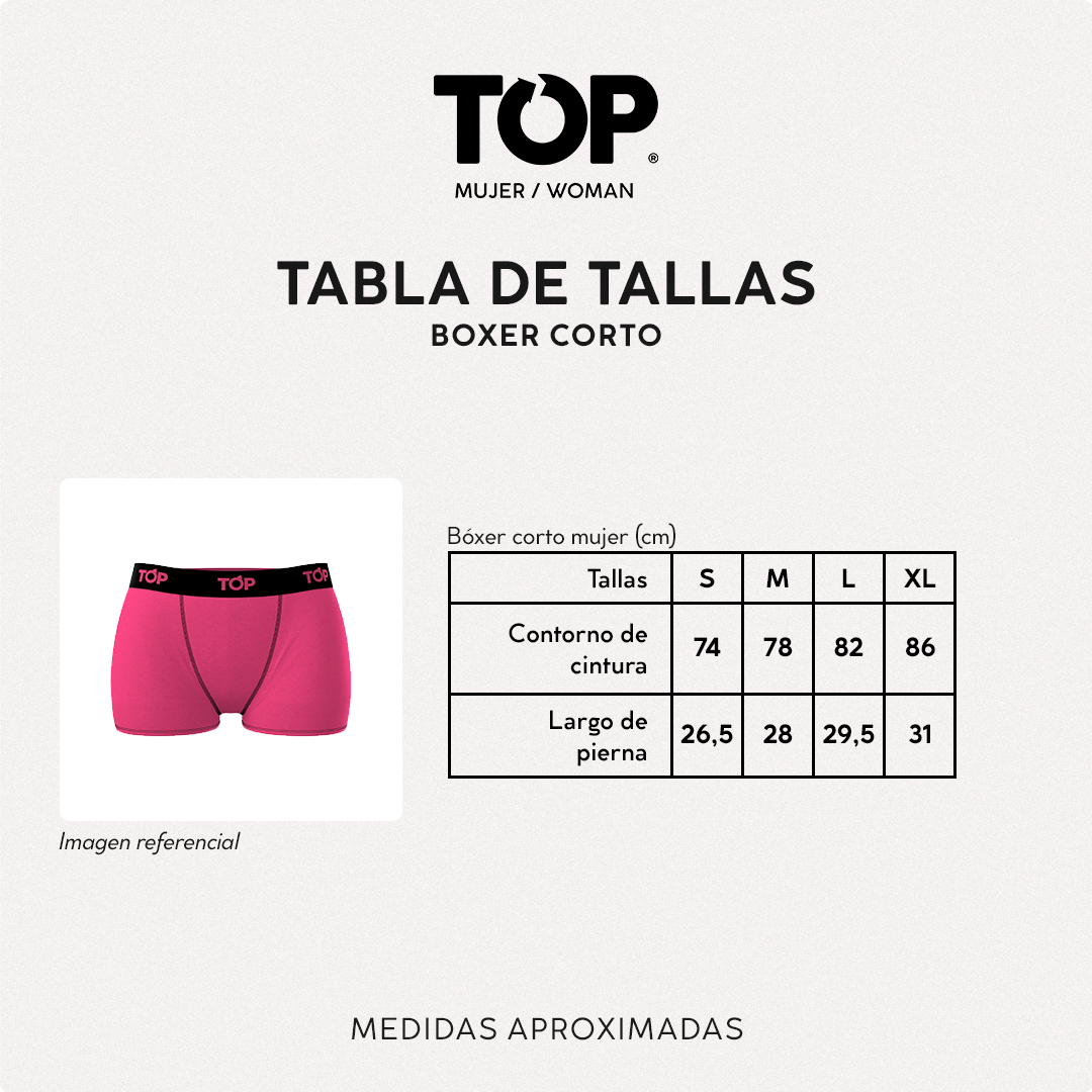 Bóxer Corto MUJER Algodón Pack 3 C6