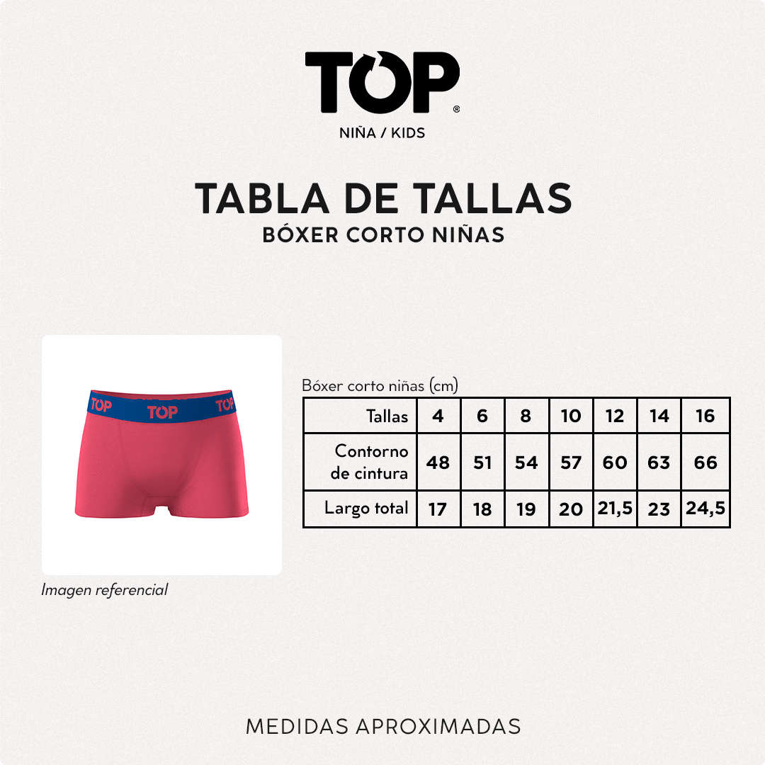 Bóxer Corto NIÑA Algodón Pack 5 C1